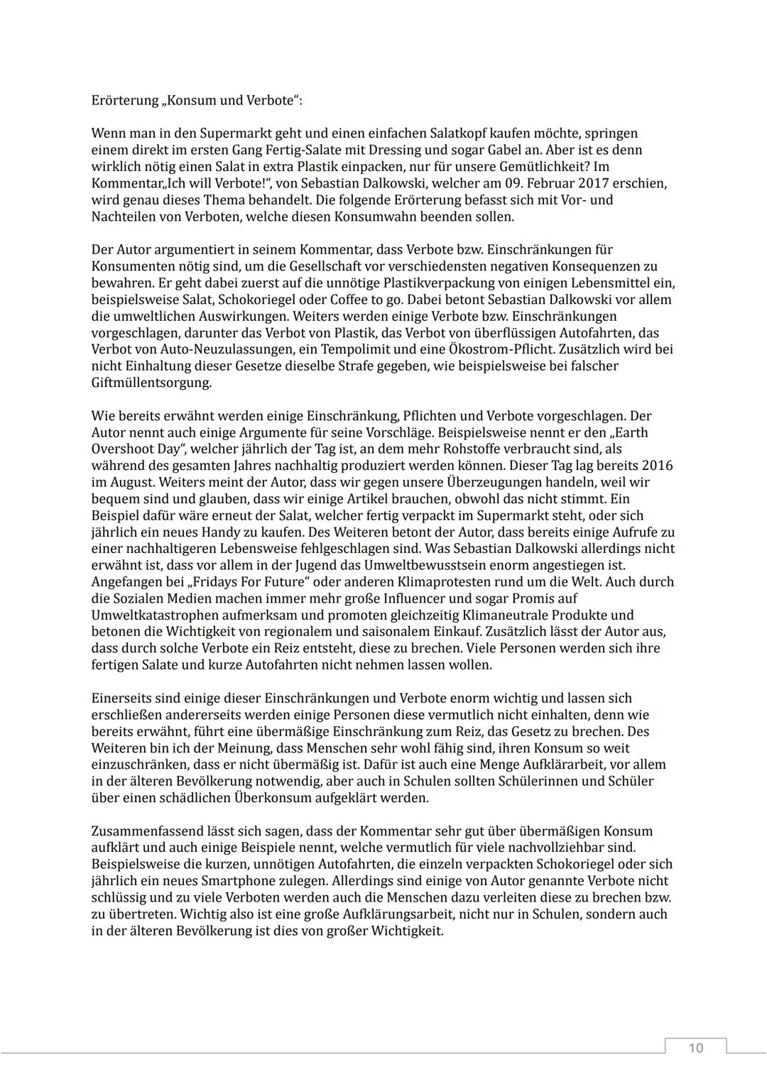 Allgemeines
Unterschreitung der Textlänge ist immer problematisch, eine Überschreitung ist in jeder
Textsorte einzeln besprochen
Die 1. Pers