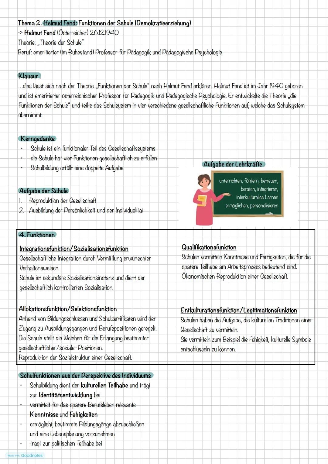 # Pädagogik LK-> Abitur 16.04.2024
# Pädagogische Theorien
Thema I. Korczak: Ansatz als reformpädagogische Erziehungsidee
Thema 2. Fend: F
