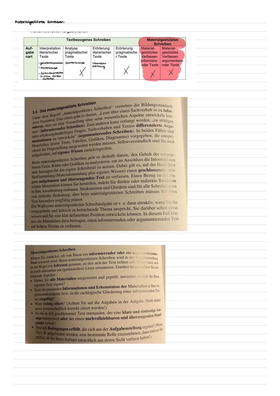 Materialgestütztes Schreiben