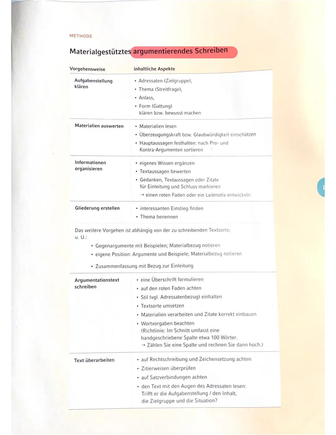 Materialgestütztes Schreiben:
Textbezogenes Schreiben
Auf-
gabe
Interpretation Analyse
literarischer
nart
Texte
pragmatischer
Texte
Erörteru
