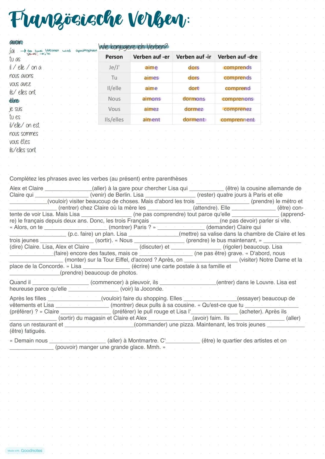 Französisch Grundlagen