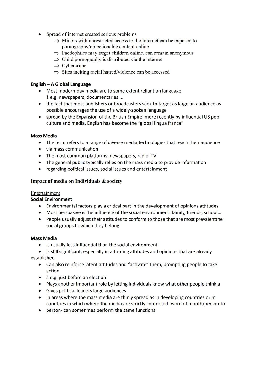 Media
The media
Communication channels through which news, entertainment, education, data
or promotional messages are disseminated.
Media in