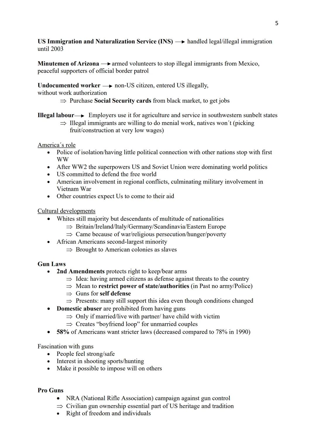 Politics, culture, society
Between tradition and change
USA
1
From Past to present
Historical development of immigration
•
•
•
•
•
Arrival o