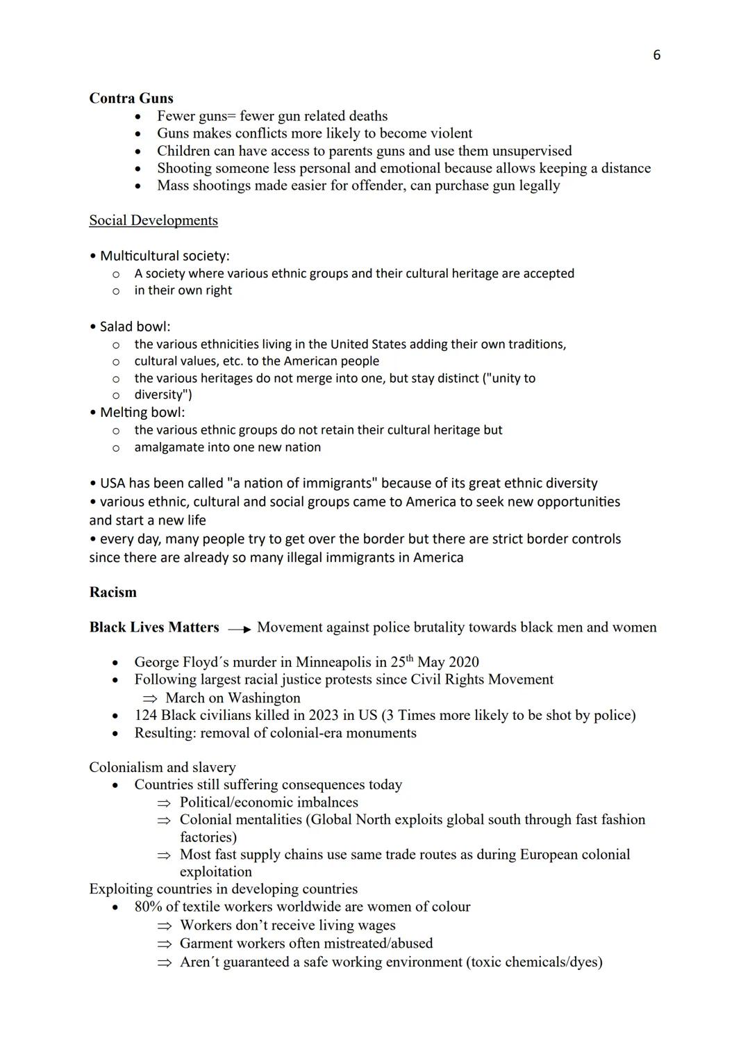 Politics, culture, society
Between tradition and change
USA
1
From Past to present
Historical development of immigration
•
•
•
•
•
Arrival o