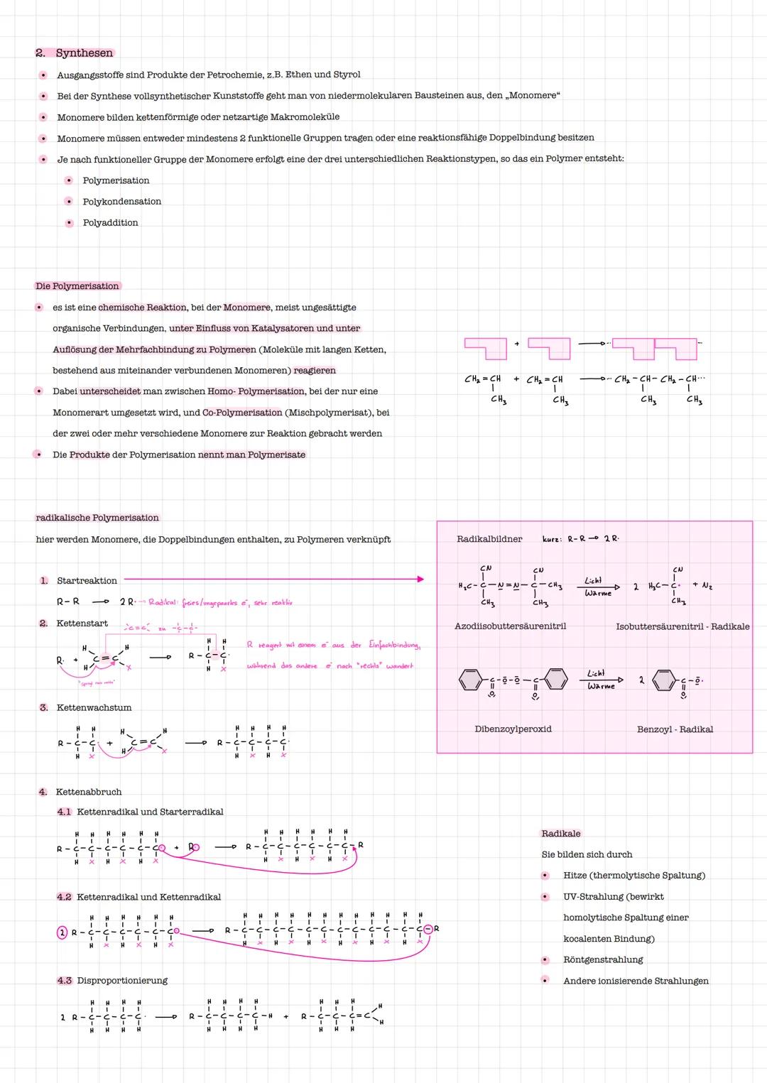 # Wichtige Begriffe
Kunststoffe
- Die Begriffe „Polymer" und „Kunststoff werden mehr oder weniger synonym verwende
- „Kunststoff betont a