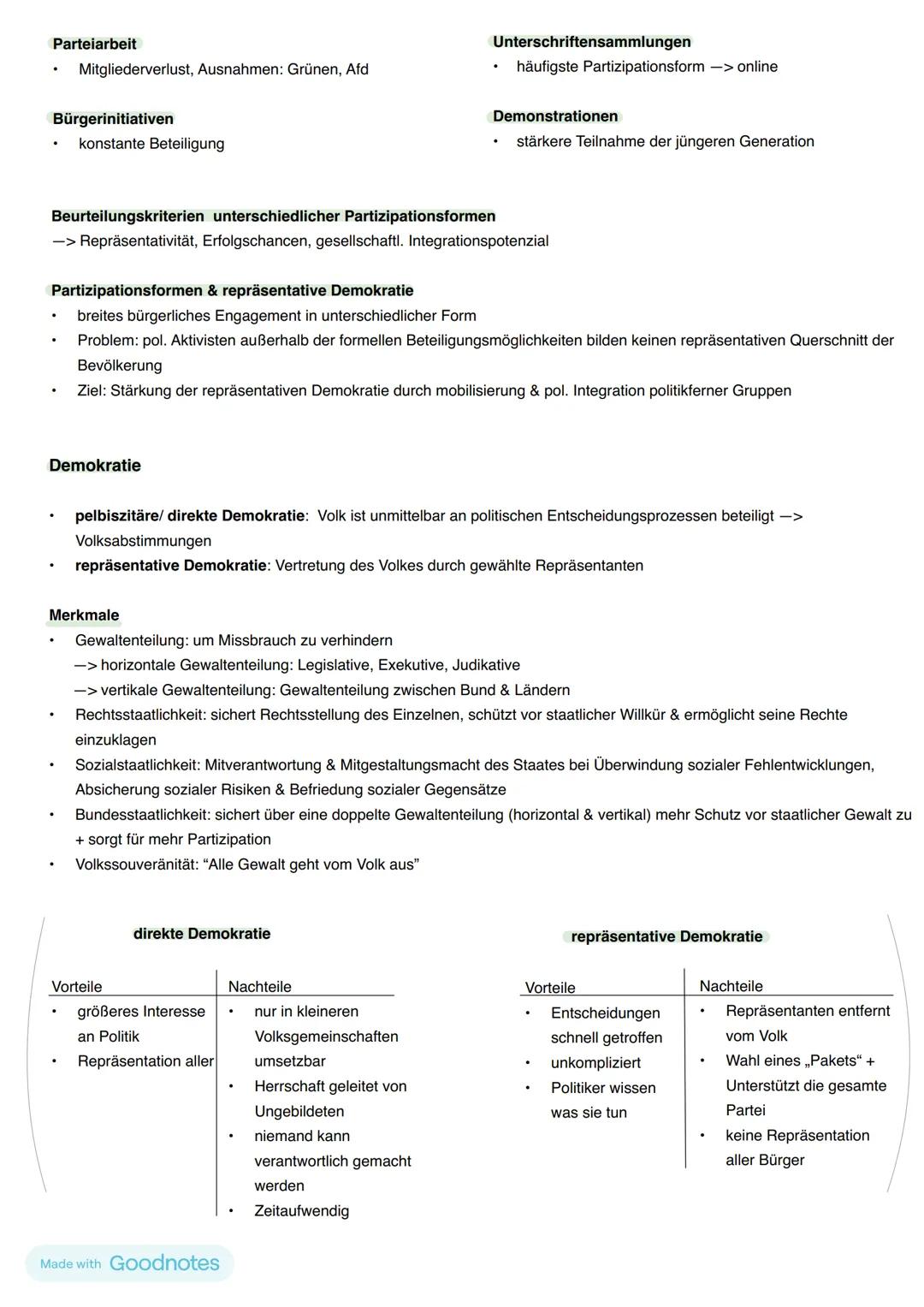 Abitur Politik - 11.04.2024
12.1 Politische Partizipation zwischen Anspruch & Wirklichkeit
Funktionen von Partizipation für die Demokratie
A