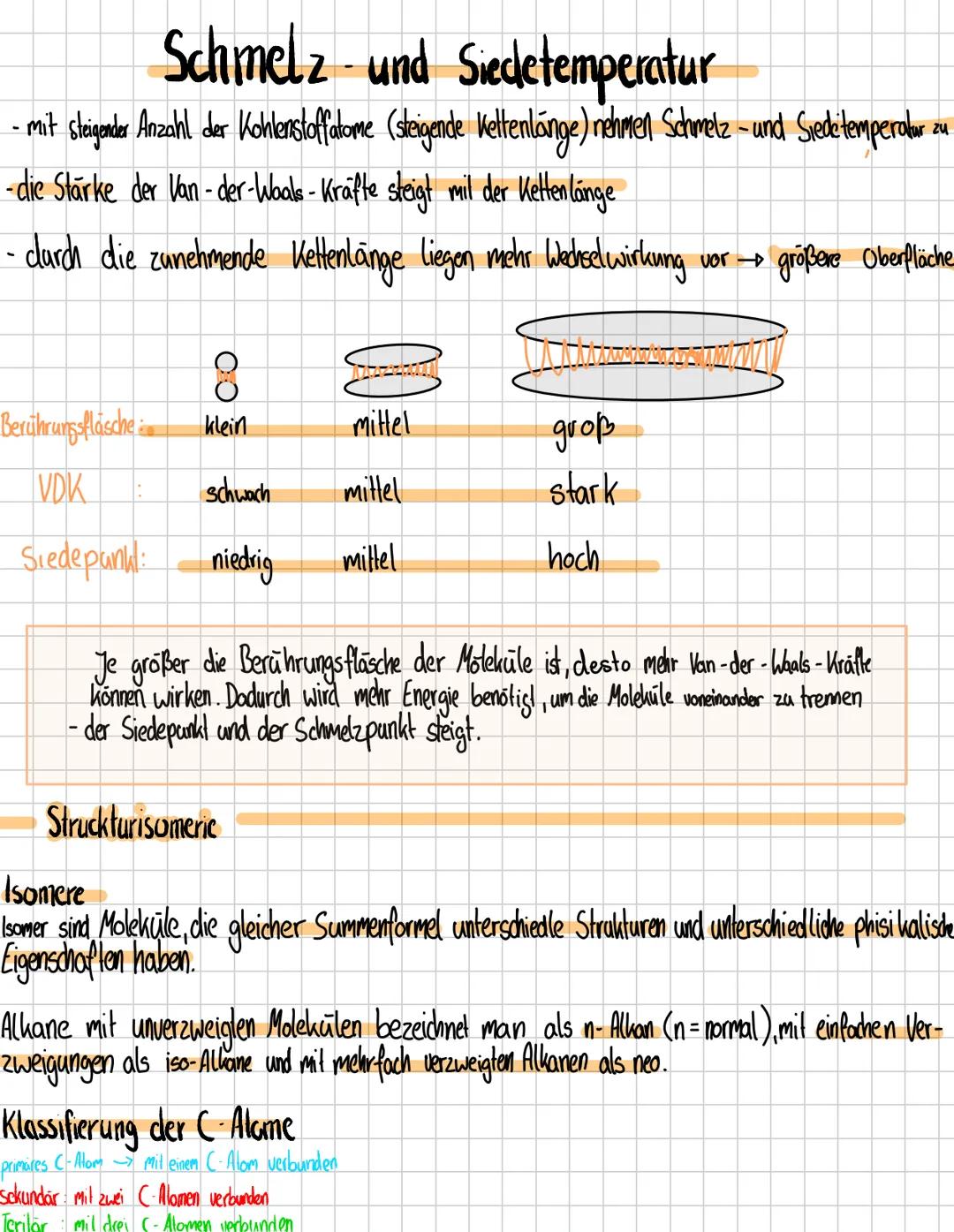 Chemie - Lernzettel Organische Chemie
Einteilung in organische und anorganische Stoffe
→
Wasser (H2O)
anorganische Stoffe Natronlouge (NaOH)