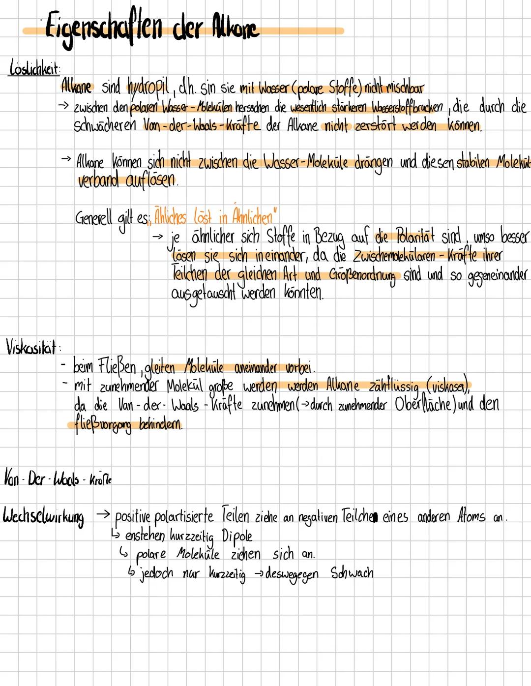 Chemie - Lernzettel Organische Chemie
Einteilung in organische und anorganische Stoffe
→
Wasser (H2O)
anorganische Stoffe Natronlouge (NaOH)