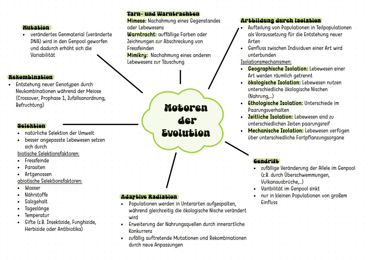 # Evolution
Abstammungslehre:
* Leben hat sich entwickelt
* Erde und Leben bestehen schon seit Millionen Jahren
* neve Arten entsteh
