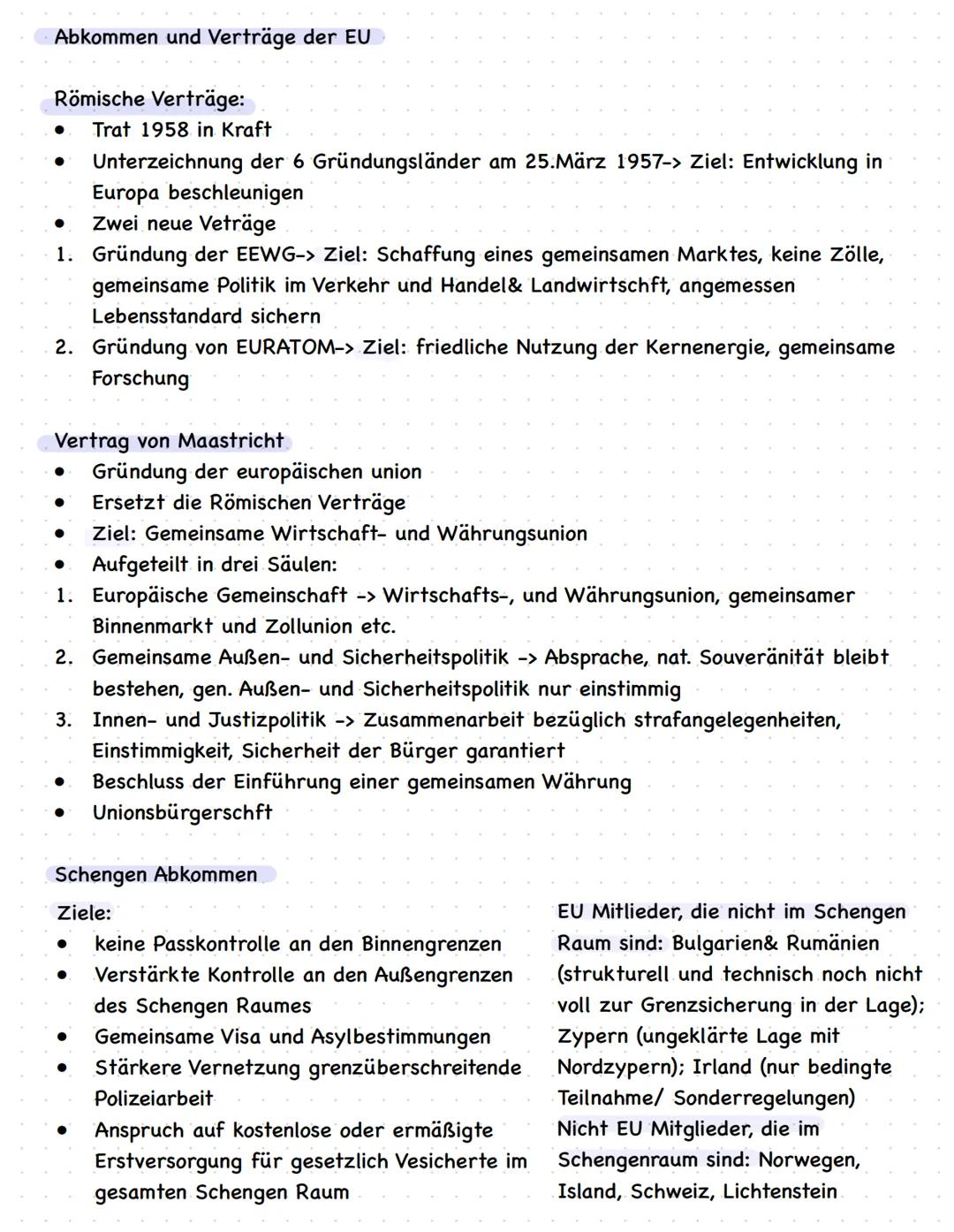 Die EU
Geschichte
1952 EGKS: Europäische Gründung für Kohle& Stahl-> Zugang zu kohle und
stahl ohne Zölle
Gründungsstaate: Italien, Frankr