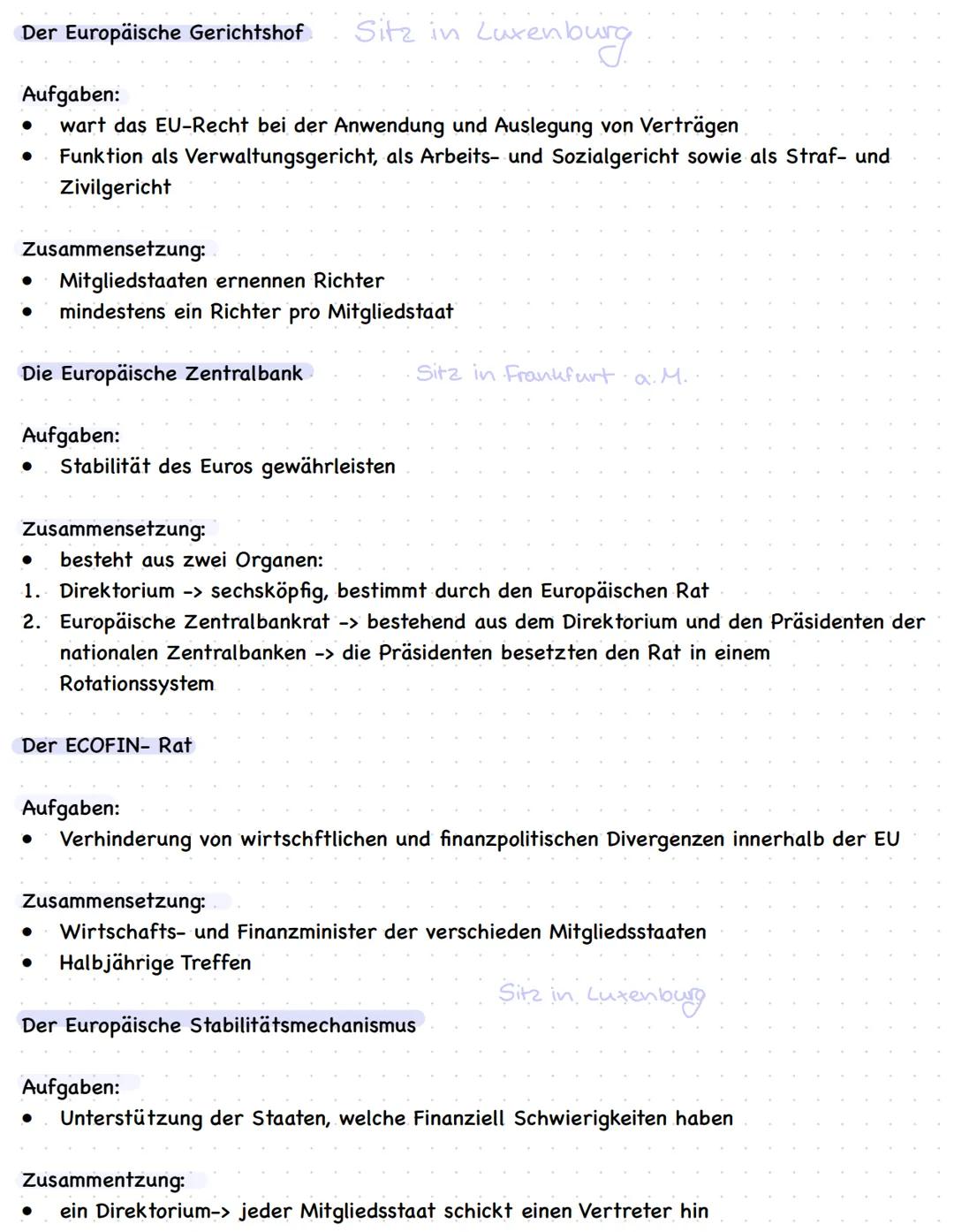 Die EU
Geschichte
1952 EGKS: Europäische Gründung für Kohle& Stahl-> Zugang zu kohle und
stahl ohne Zölle
Gründungsstaate: Italien, Frankr