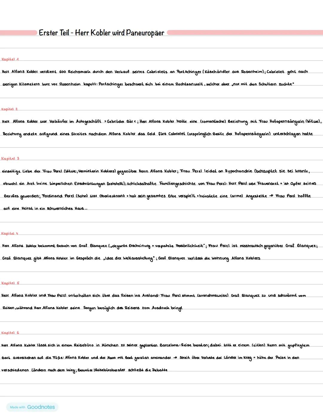 # Erster Teil - Herr Kobler wird Paneuropäer
Kapikel 4
Herr Alfons Kobler verdient 600 Reichsmash durch den Verkauf seines Cabriolets an P