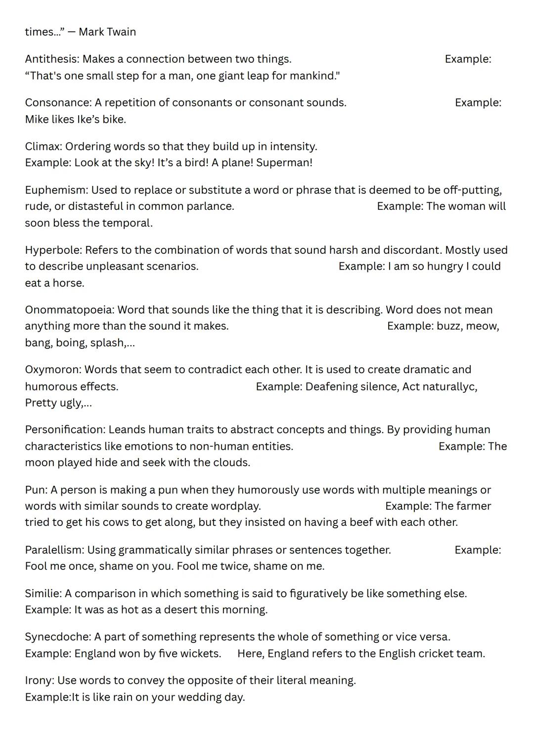 Text Analysis and Comment
Non-fictional text analysis
⚫ structure/line of argument (argumentative structure)
• style/tone/register/choice of