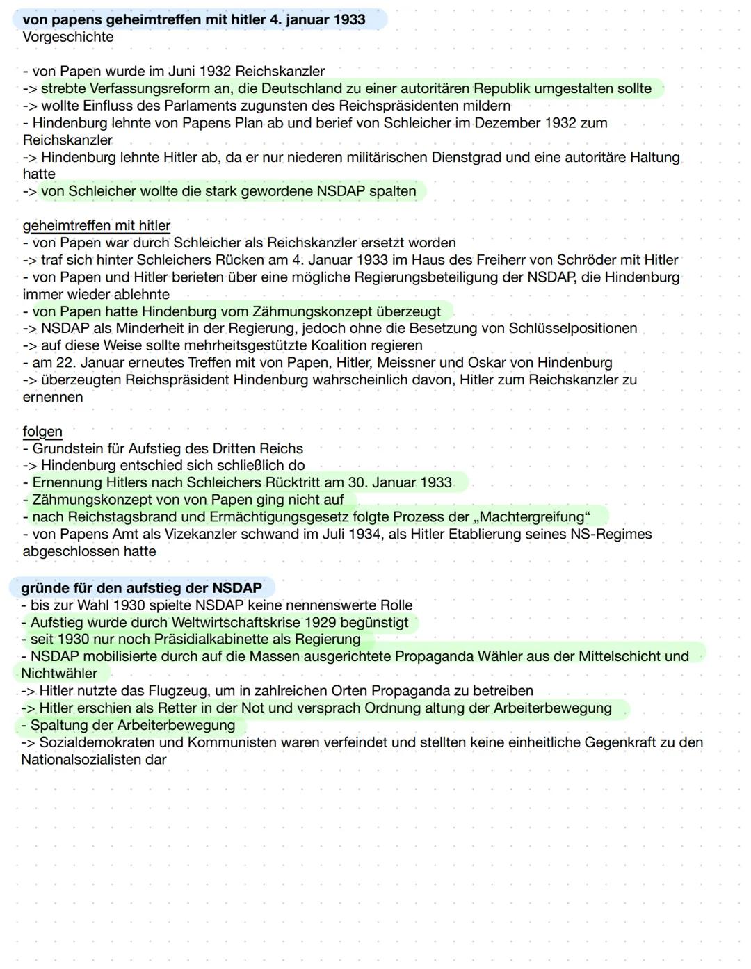 # Das Scheitern der der Weimarer Republik und der Weg in die
nationalsozialisitsche Diktatur
I. Voraussetzungen der NS-Diktatur: Das Scheit