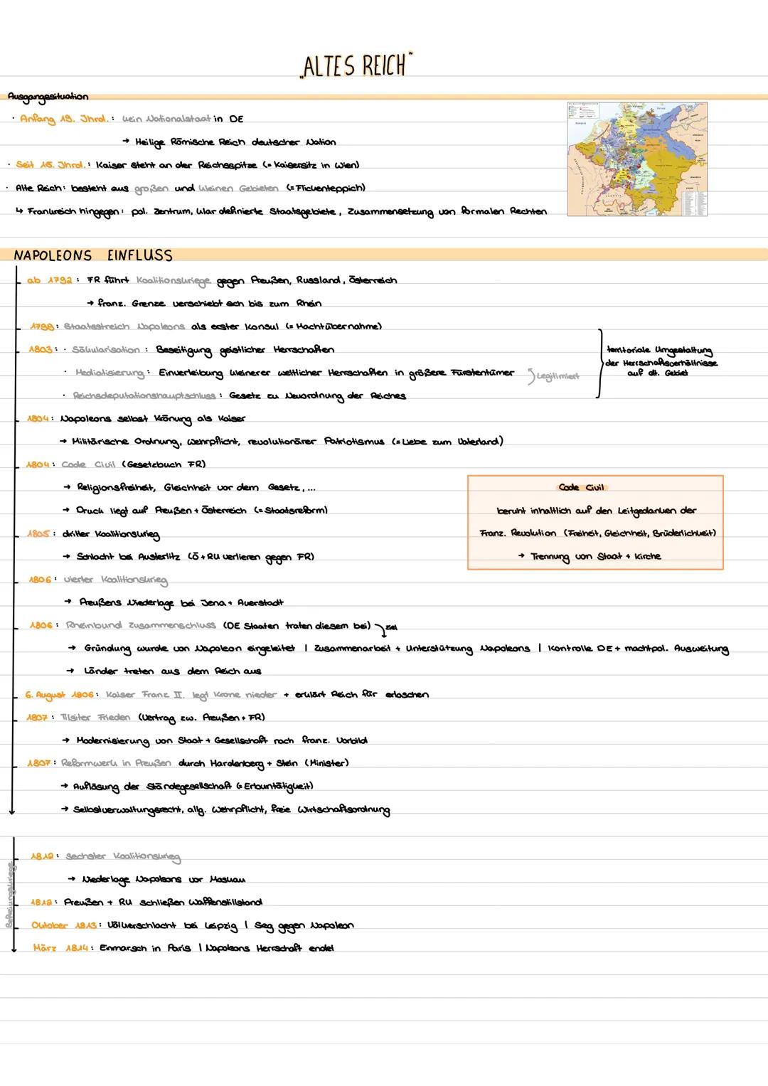 # ALTES REICH
Ausgangssituation
* Anfang 13. Jhrol, bein Nationalatoot in DE
* Heilige Römische Reich deutscher Nation
* Seit 15.