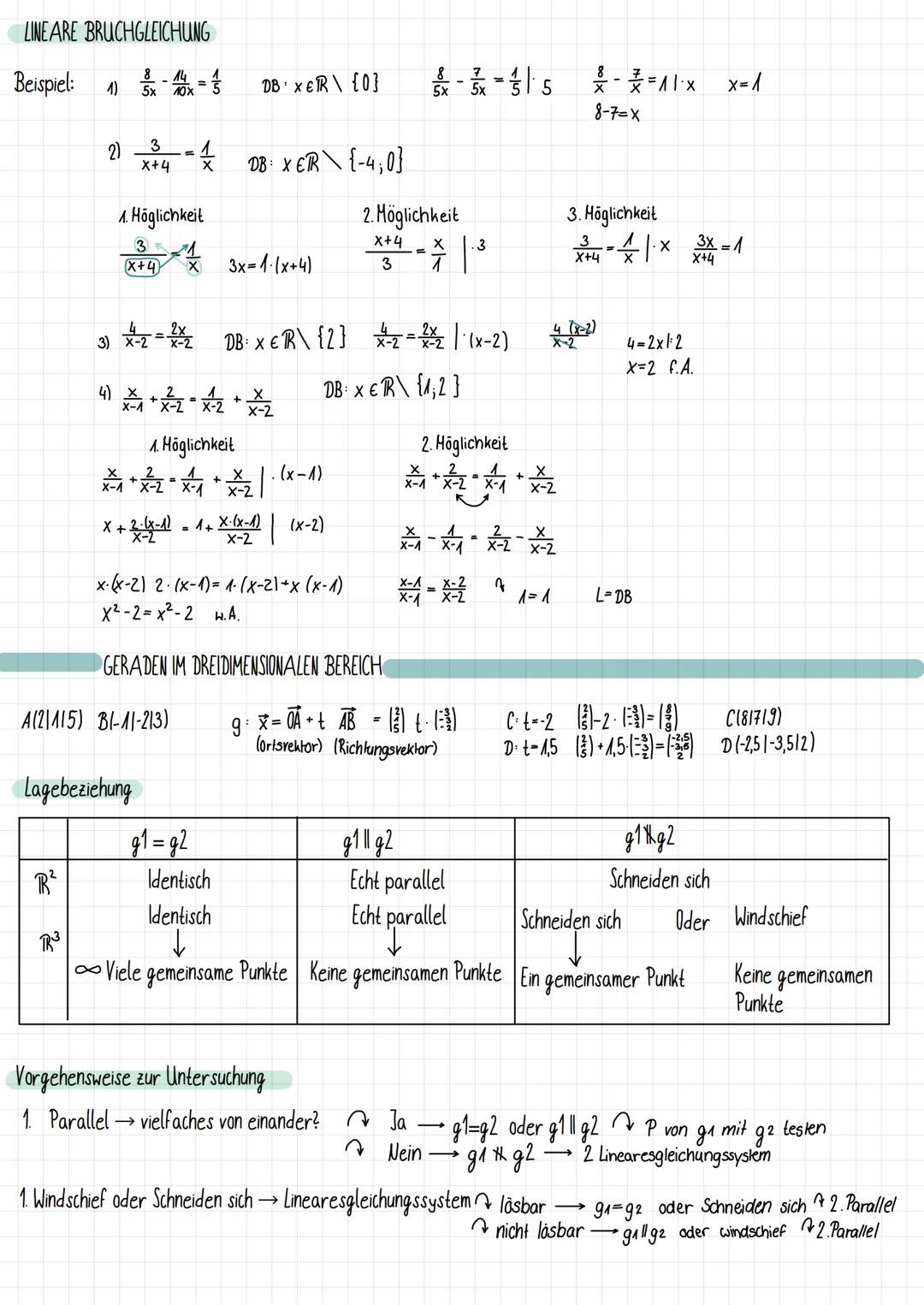 # LINERE ZUSAMMEМИЙ СЕ
enere zusammenhäде
LINEARE FUNKTIONEN
Allgemeine Gleichung
f(x)= y = mx + n
Lagebezeichnung zweier Geraden
m= An