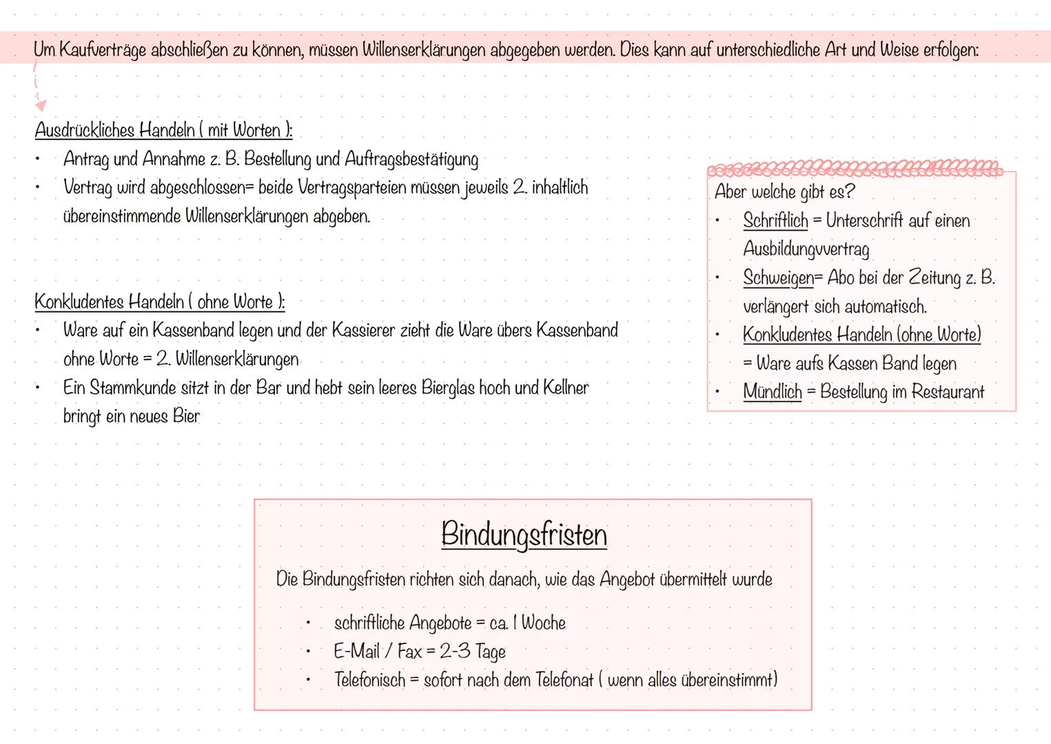 Lernzettel Lernfeld 3
Zustandekommen von Kaufverträgen:
Kaufvertrage and co
Verkäufer schreibt
Eine Anfrage ist keine
Willenserklärung!
Käuf