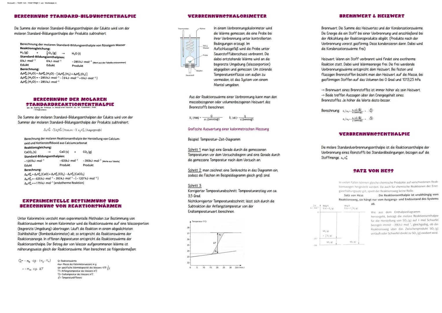 THERMODYNAMIK
Alle chemischen Reaktionen sind mit Energieumsatz verbunden, dabei tendieren chemische Systeme zu einem Zustand, der möglichst