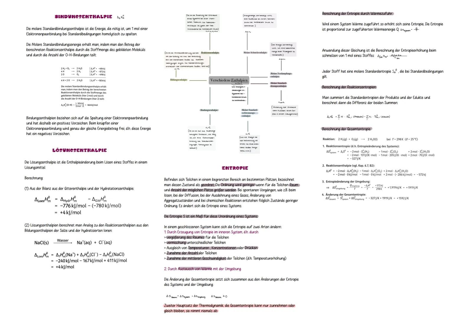 THERMODYNAMIK
Alle chemischen Reaktionen sind mit Energieumsatz verbunden, dabei tendieren chemische Systeme zu einem Zustand, der möglichst