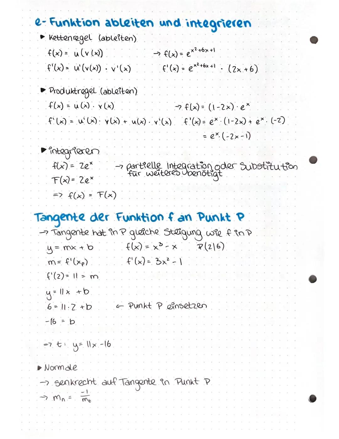 MATHE ANALYSIS
-
Funktionen ableiten
Funktionen integrieren.
f(x) = 0.x 9-1
F(x) = 11+1 x n +
=>x³-> 3x²
=> x² -> 1/3 ׳.
Beziehung Stammfun