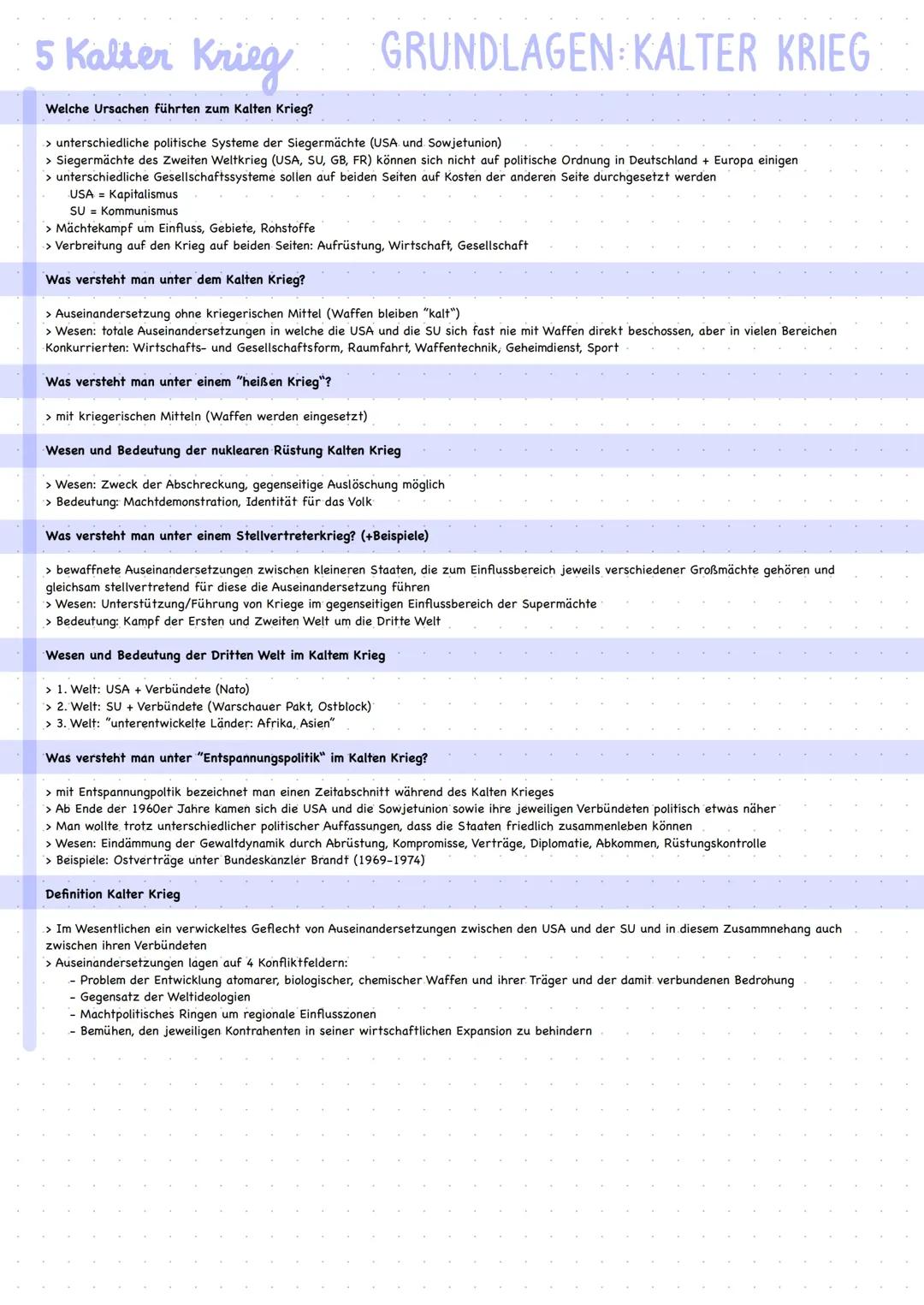 Kalter Krieg Geschichte