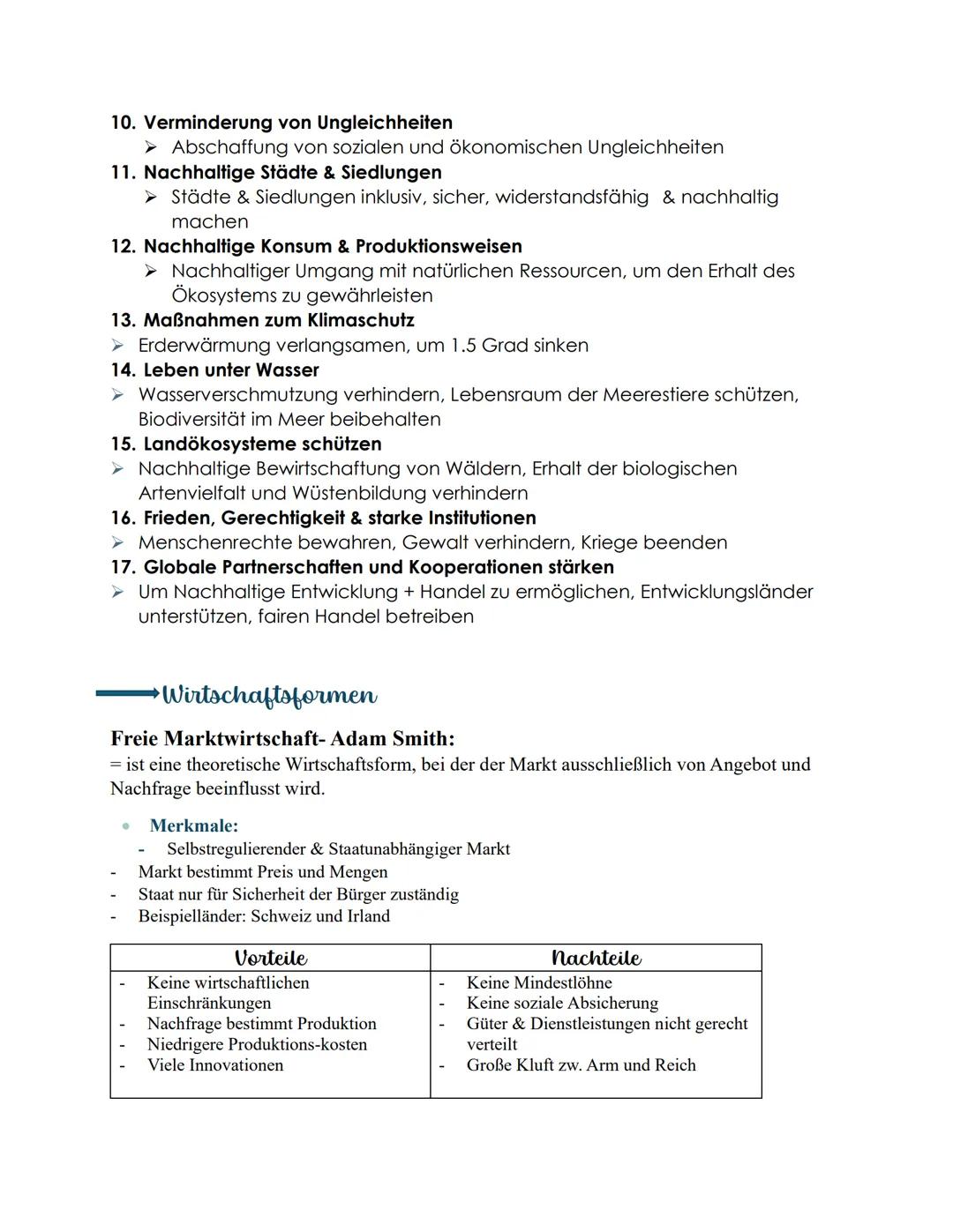 PGW-Lernzettel Thema 1
Wirtschaftspolitik und nachhaltigkeit
.
Konzepte der Nachhaltigkeit (UNO- Ziele)
,,United Nations Organization"- Vere