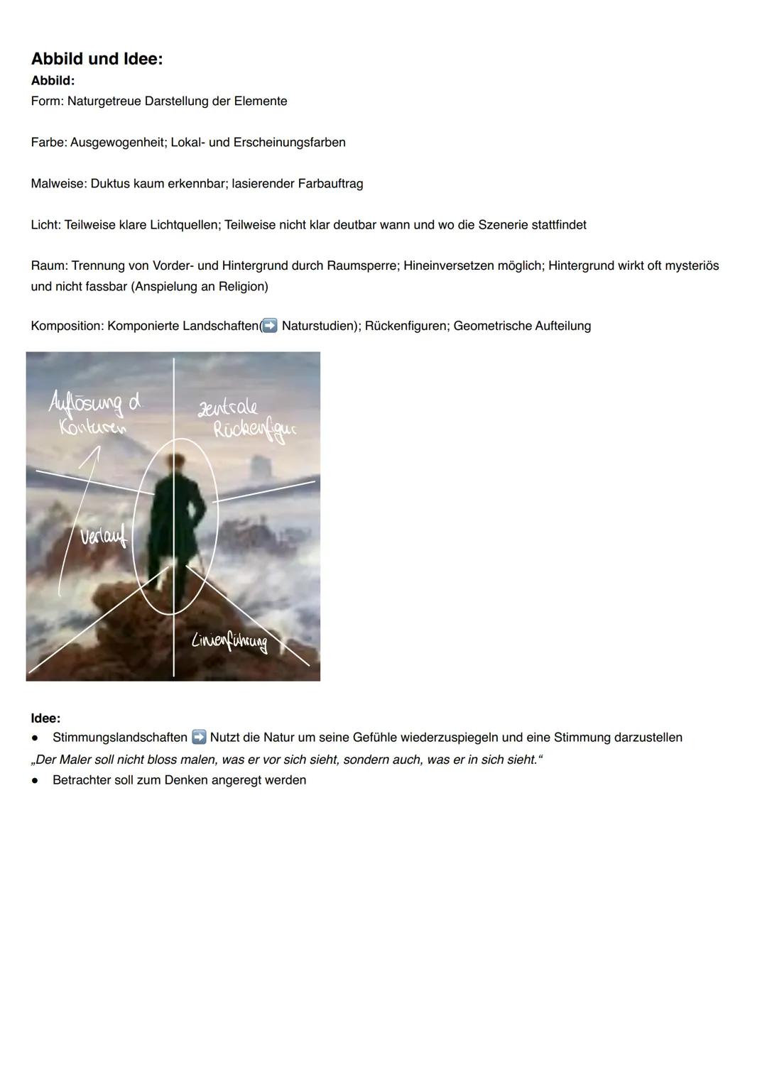 Abbild und Idee
Spannungsfeld,,Abbild und Idee":
Abbild Wiedergabe der Wirklichkeit
○ Wie ist das Motiv dargestellt
Idee
Schöpferischer Akt,