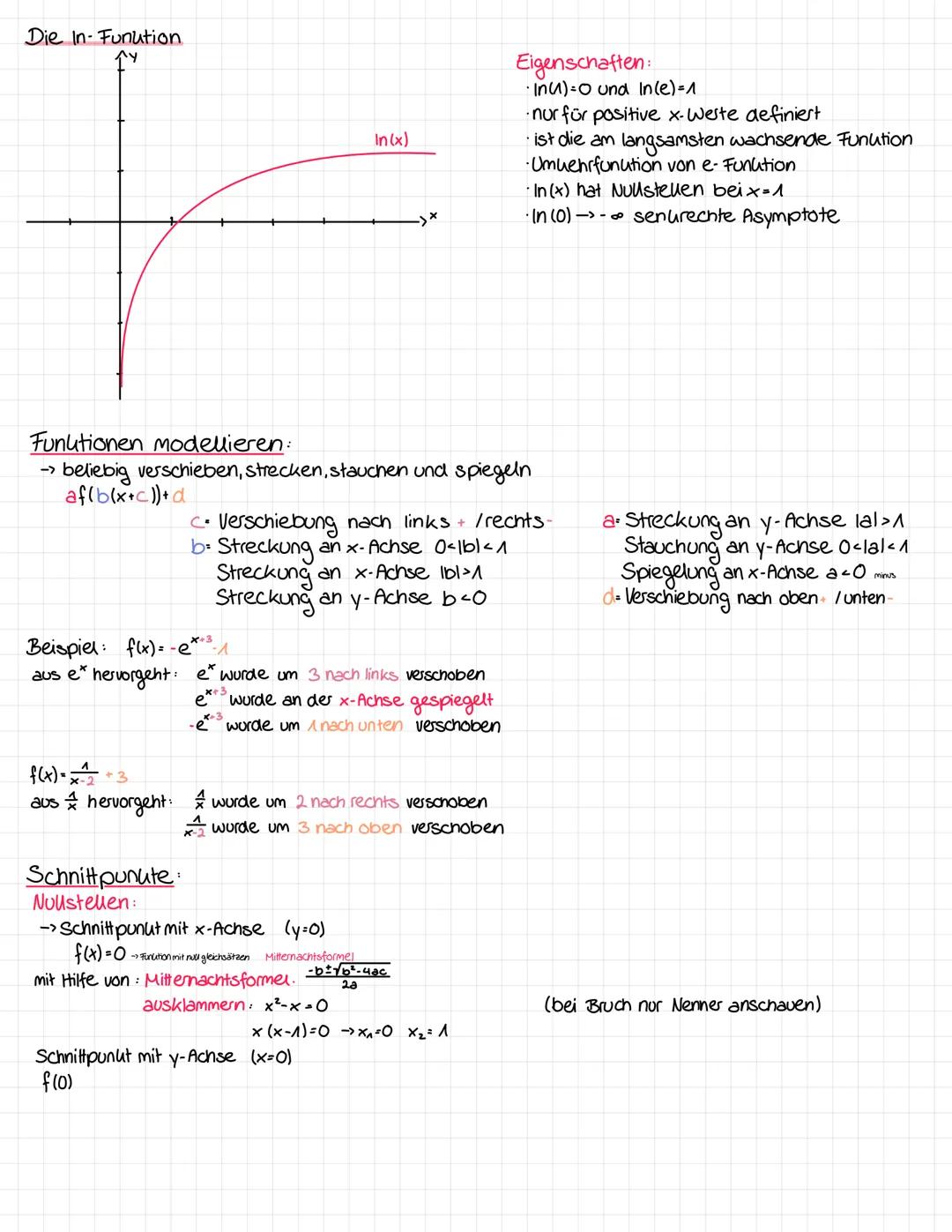 ANALYSIS
Funutionen:
Algemeine Geradenform: y=mx++
Mathematik
DY
M=
=
Ya-Ya
x2-x^
oder
m=tan (a)
->
· gllf-mg = ms
g+f.
→ mg = M
Quadratisch