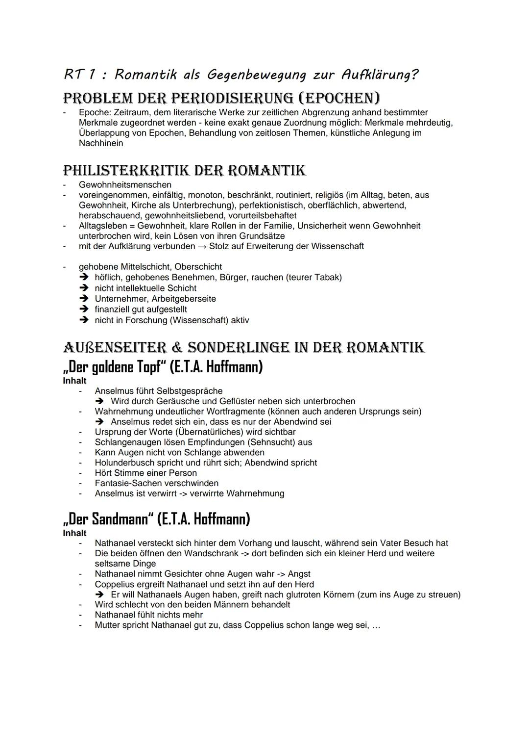 Deutsch Abitur Lernzettel
EPOCHENÜBERSICHT
Barock
(1600 - 1720)
Aufklärung
(1720-1800)
Romantik
(1795-1848)
Weimarer Klassik
(1786-1832)
Emp
