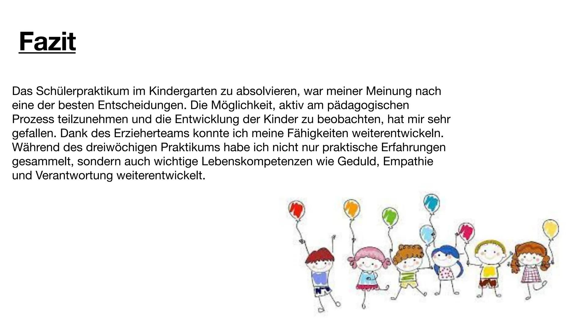 # Praktikum im Kindergarten
Kindertagesstätte "Kerschensteinerweg"
08.01.2024 - 26.01.2024 # Betriebsvorstellung
Der Kindergarten Kersche