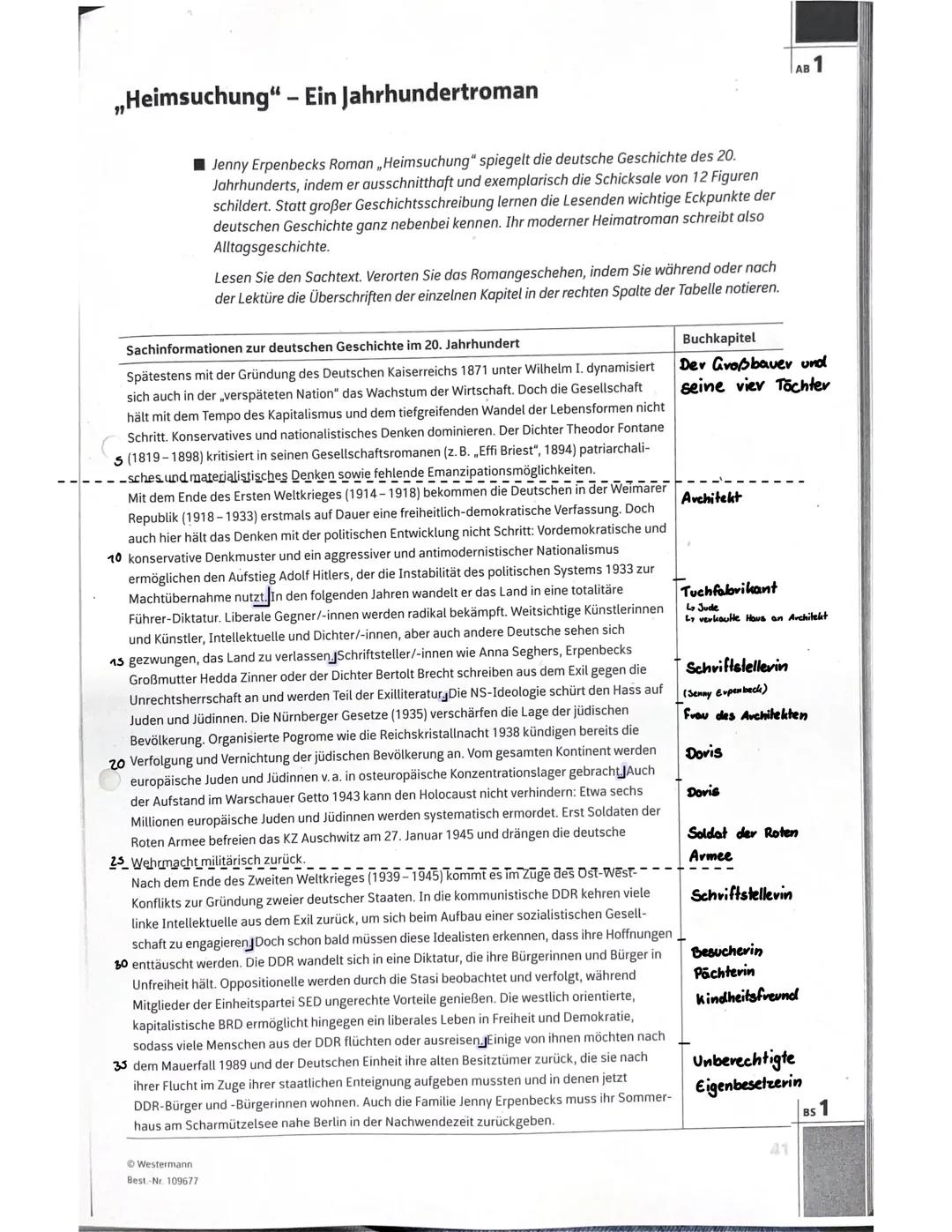 Heimsuchung — Jenny Erpenbeck (Jahrhundertroman und Zeitstrahl)