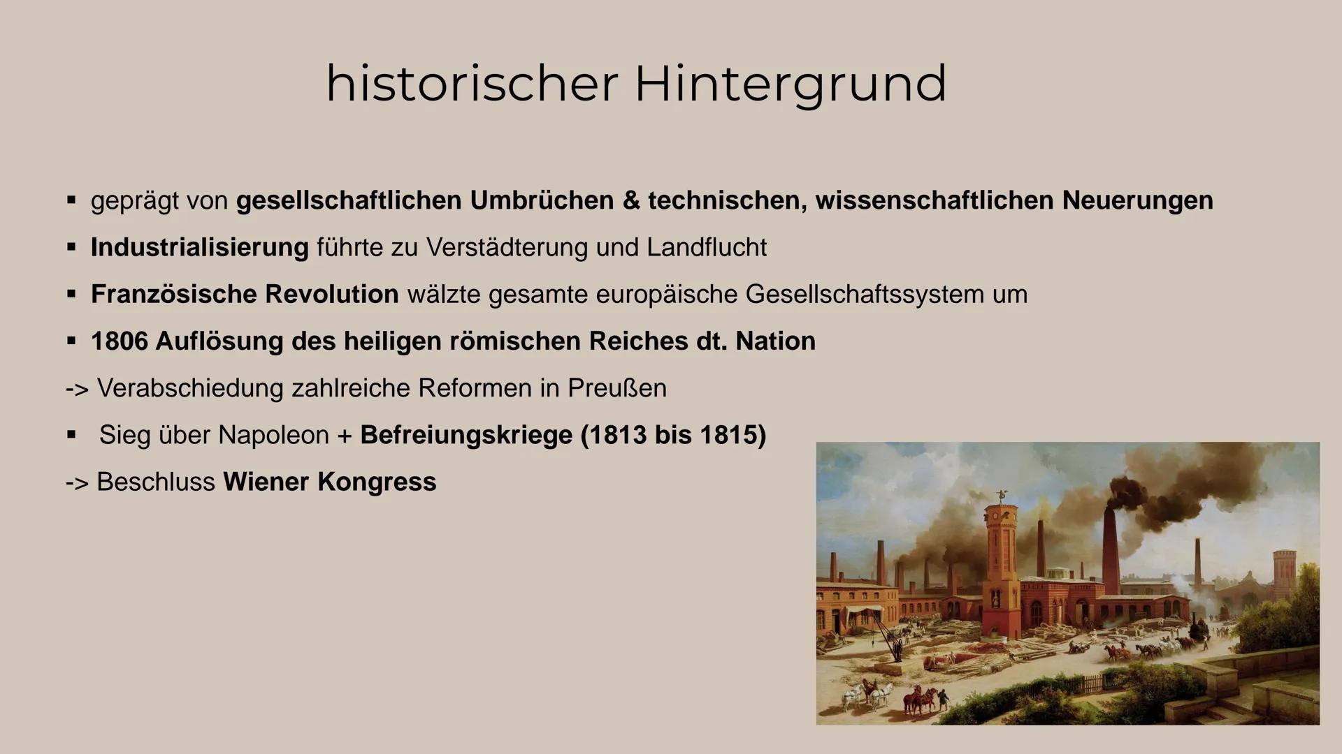 Romantik
die Epoche der
großen Gefühle Gliederung
1. zeitliche Einordnung
2. historischer Hintergrund
3. Merkmale
■
■
■
☐
Hauptthemen
Figure