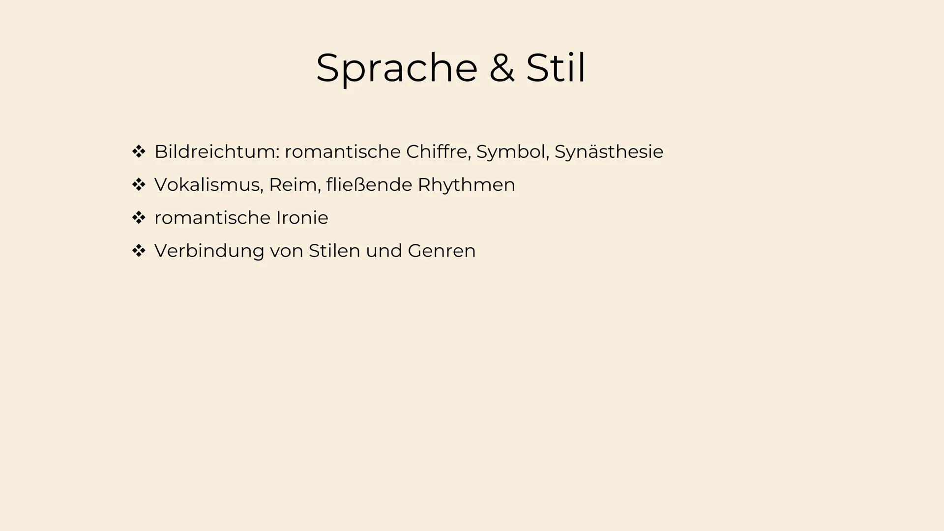 Romantik
die Epoche der
großen Gefühle Gliederung
1. zeitliche Einordnung
2. historischer Hintergrund
3. Merkmale
■
■
■
☐
Hauptthemen
Figure