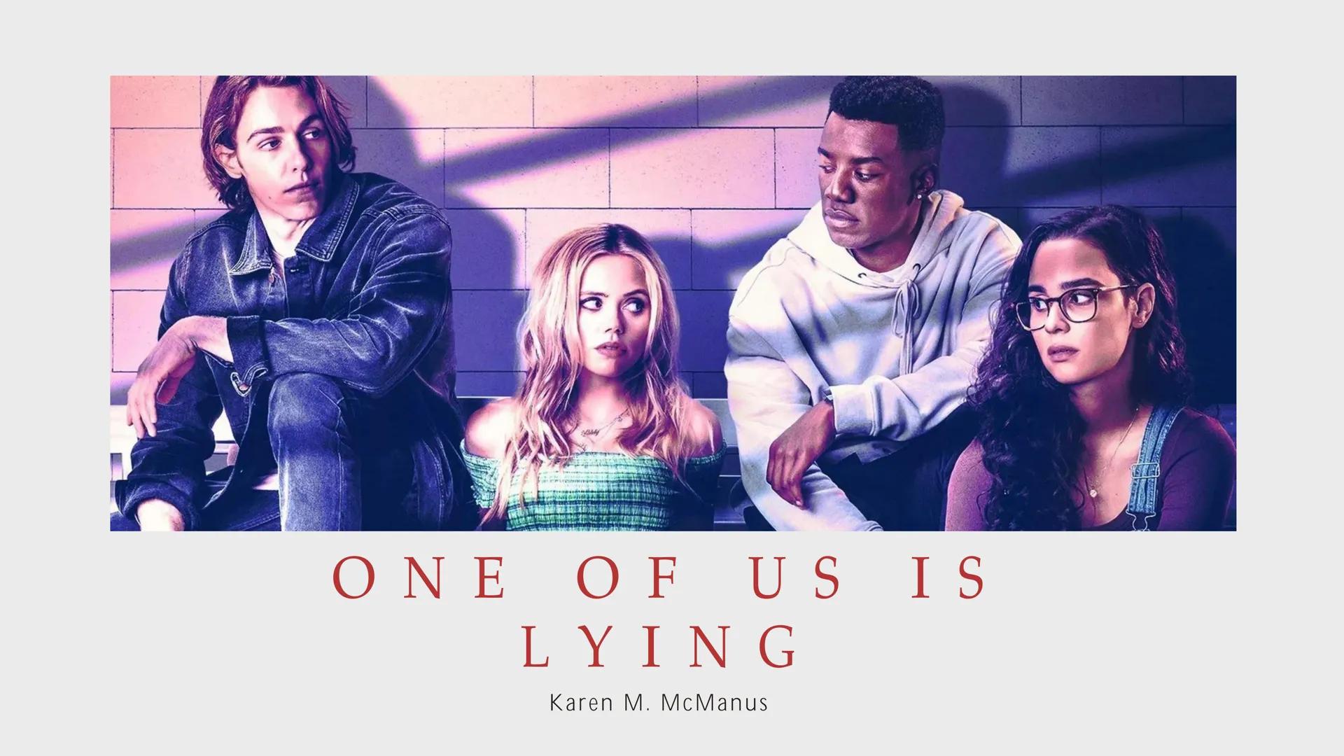 ONE OF US IS
LYING
Karen M. McManus AGENDA
Allgemeine Infos
Autorin
One of
us Bücherreihe
Serie zum Buch
Charaktere
Mordmotive
Figurenkonste