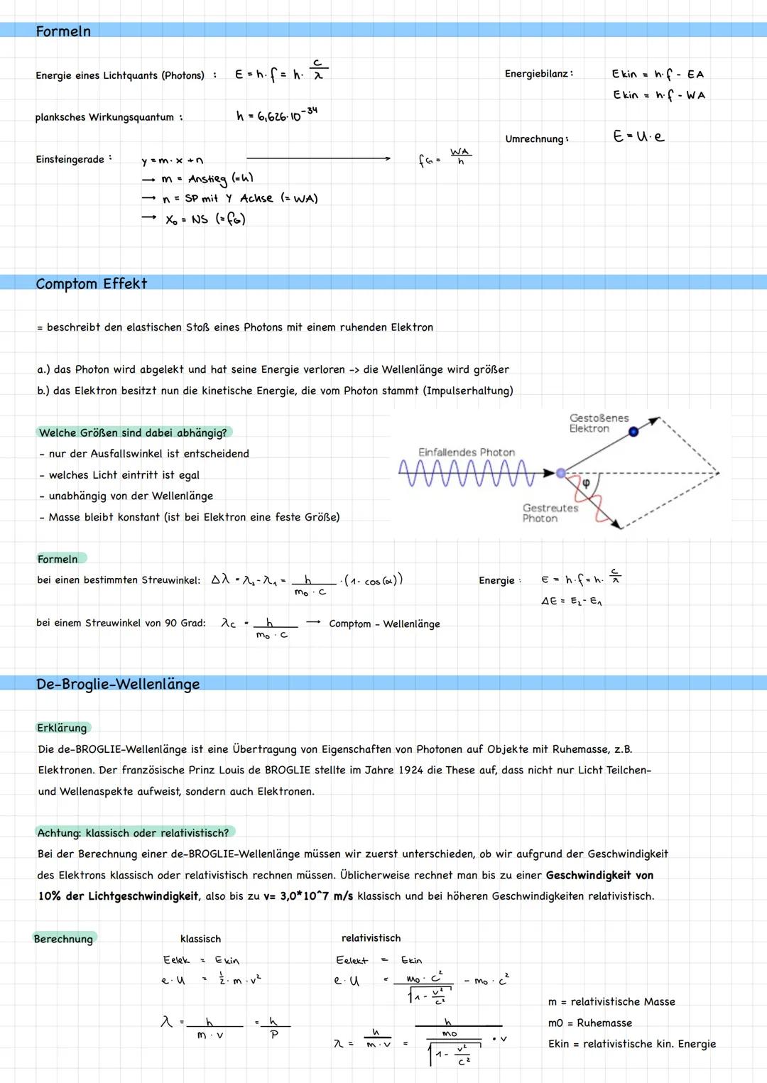 # Quantenphysik
Der äußere Fotoeffekt
1.) Photozelle besteht aus Metallkathode und gegenüberliegenden Anode
2.) Kathode wird mit Licht ge