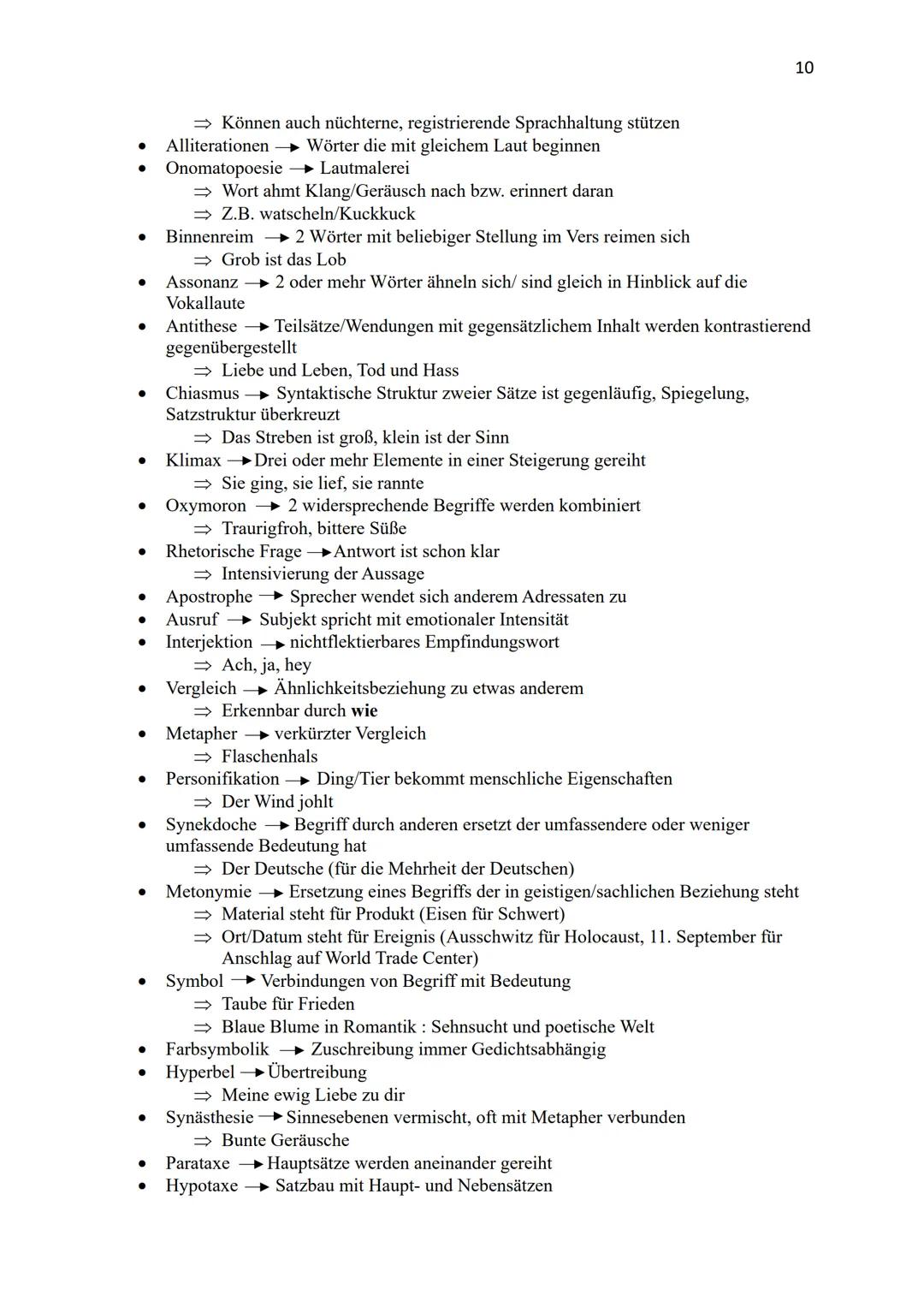 Lyrik
Sprachliche Gestaltung aus (erlebten) Begegnungen mit der Welt
• In überindividuelle, symbolisch Ebene gehoben
Seit 20. Jahrhundert au