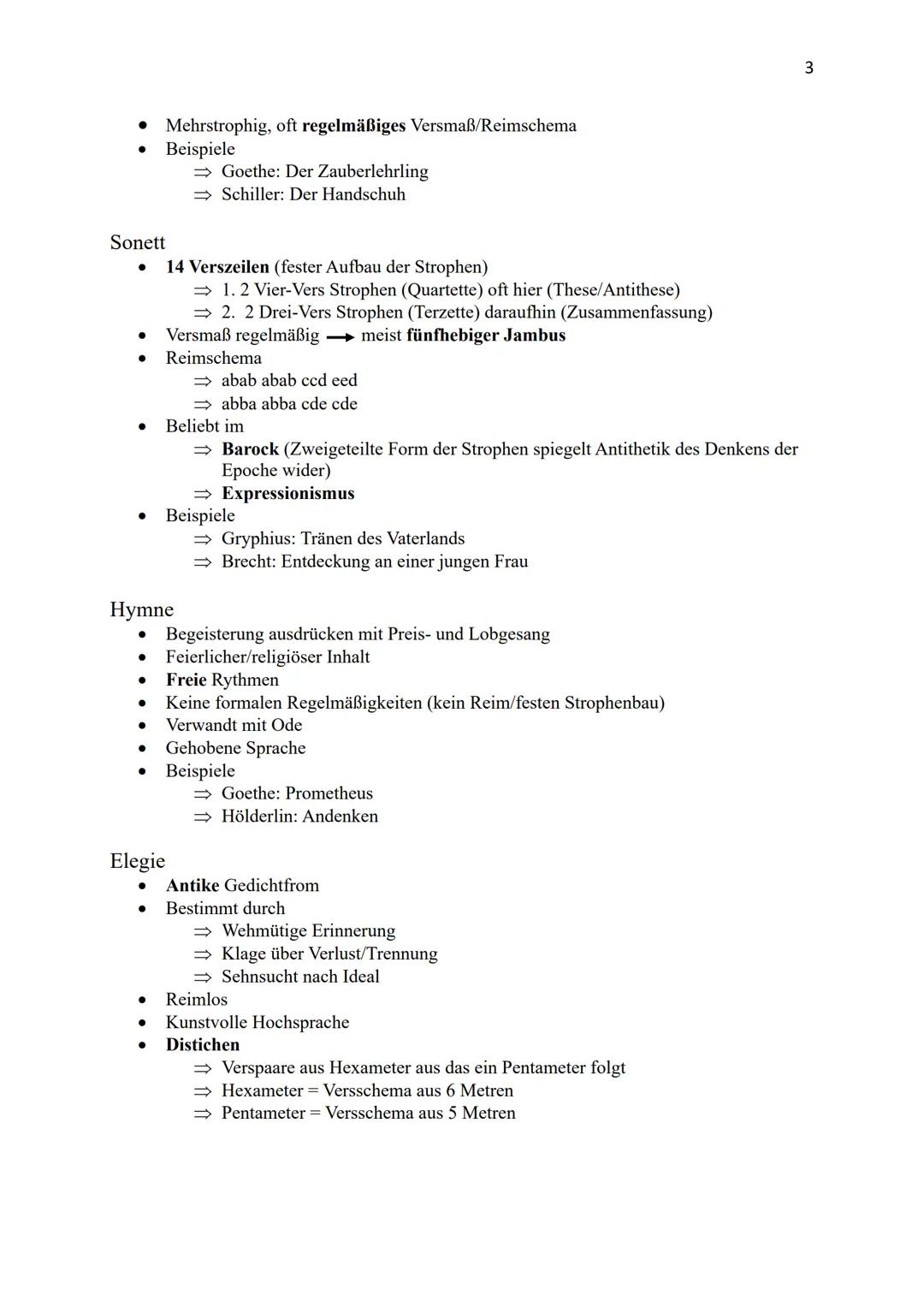 Lyrik
Sprachliche Gestaltung aus (erlebten) Begegnungen mit der Welt
• In überindividuelle, symbolisch Ebene gehoben
Seit 20. Jahrhundert au