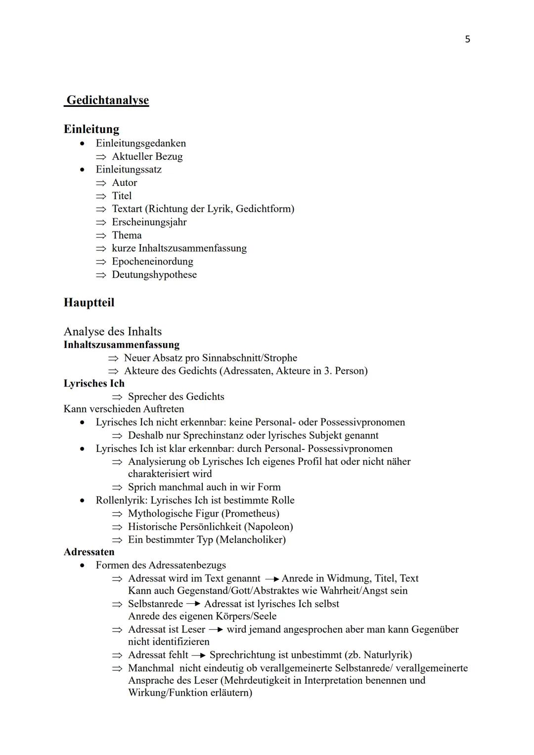 Lyrik
Sprachliche Gestaltung aus (erlebten) Begegnungen mit der Welt
• In überindividuelle, symbolisch Ebene gehoben
Seit 20. Jahrhundert au