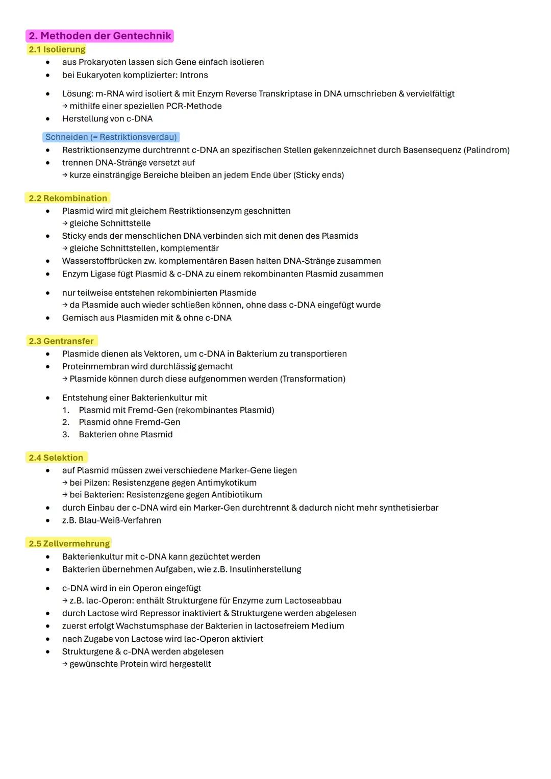 # GENTECHNIK 1. Werkzeuge der Gentechnik
1.1 Restriktionsenzyme
- Enzyme, die DNA an spezifischen Basensequenzen schneiden
- stammen aus Bak