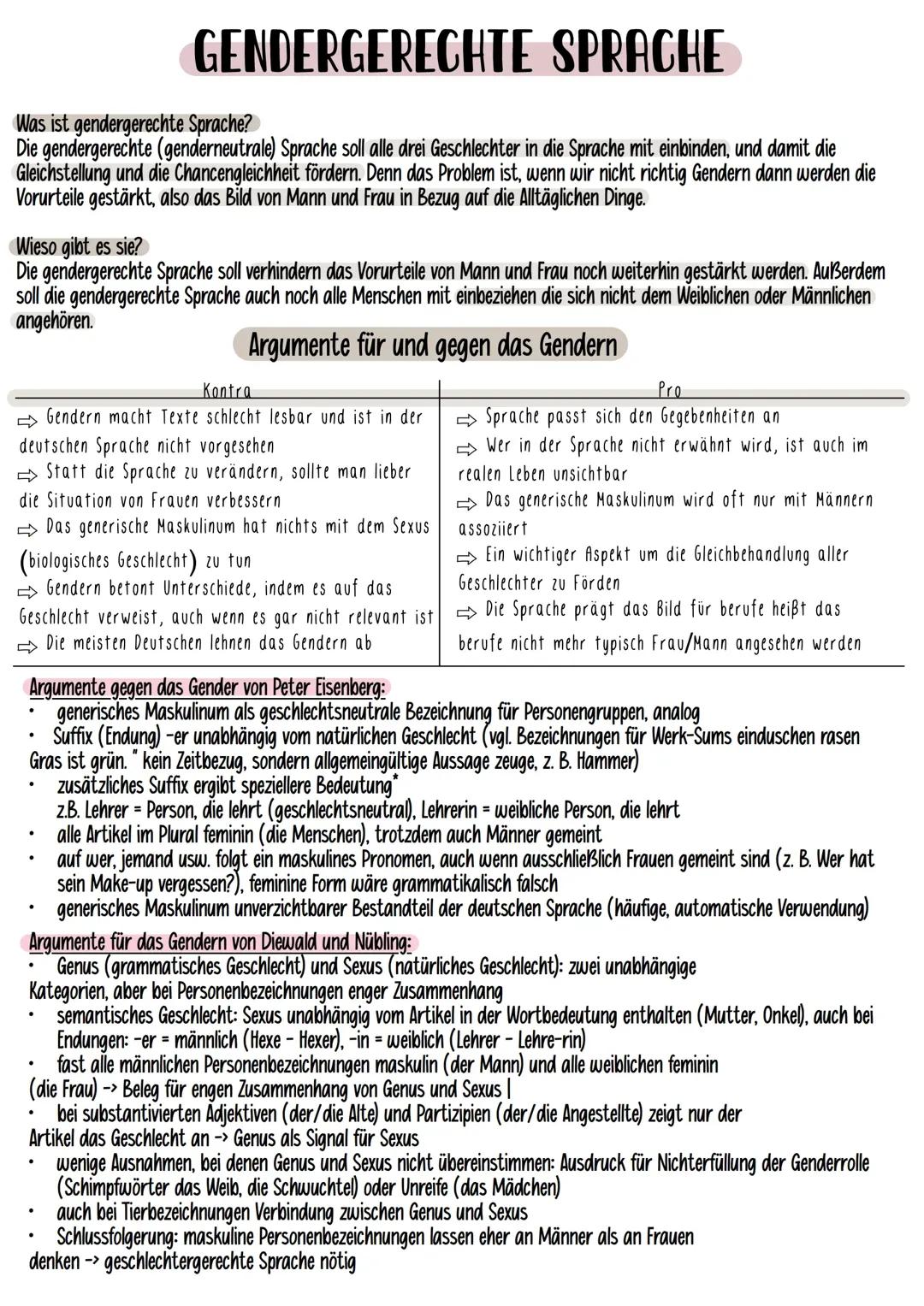 Gendergerechte Sprache