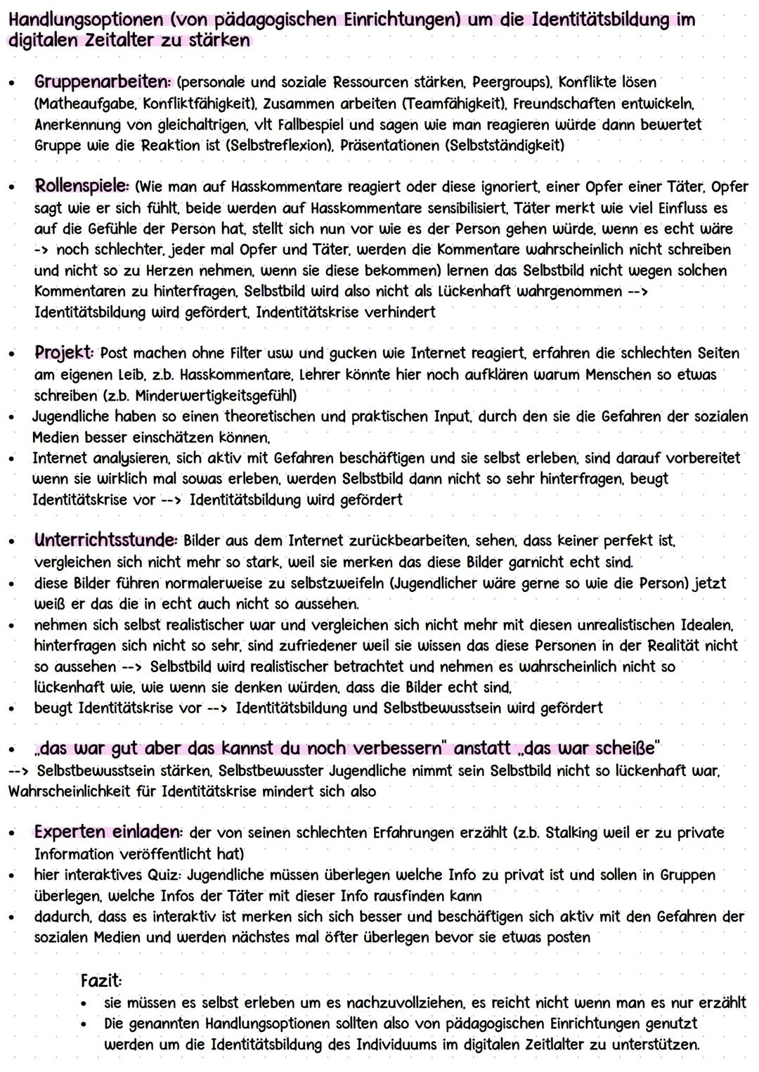 ERIKSON
Gelingende und gefährdete Entwicklungs- und Lernprozesse
* Entwicklungstheorien Piagets, Kohlbergs und Eriksons (Grundannahmen d