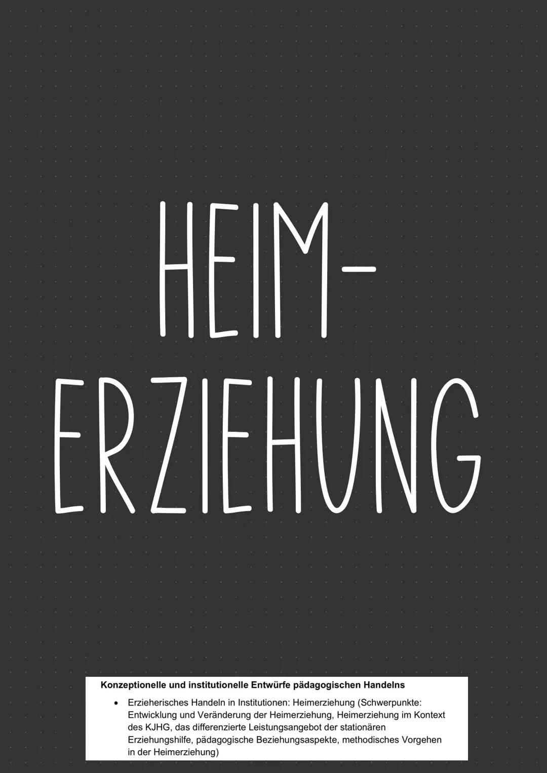 Heimerziehung nach Günder (Abitur)