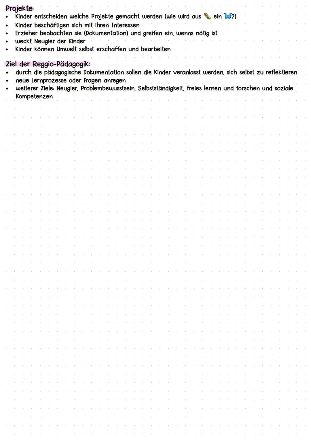 REGGIO/
KORCZAK
Bild vom Kind /Erzieher/Erwachsenen
Methoden, Ziele
Reformpädagogische Konzepte: Menschenbilder, pädagogische Entwürfe,
Be