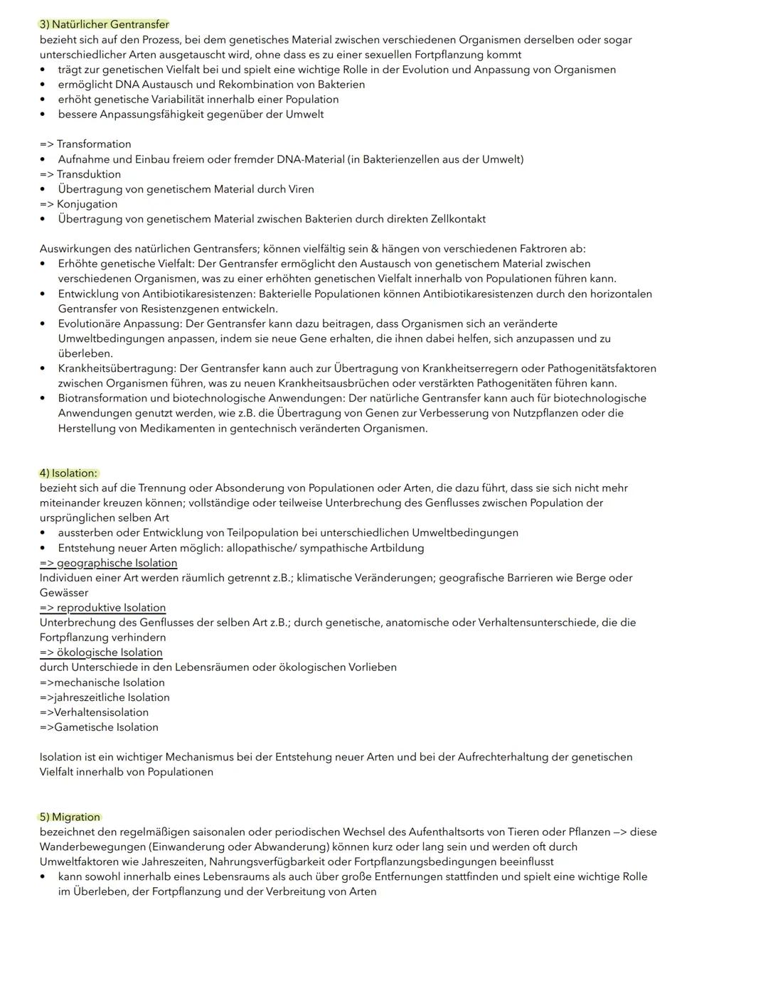 Synthetische Theorie der Evolution
.•
fasst Erkenntnisse aller biologischen Teilwissenschaften zusammen
berücksichtigt die grundlegenden Ges