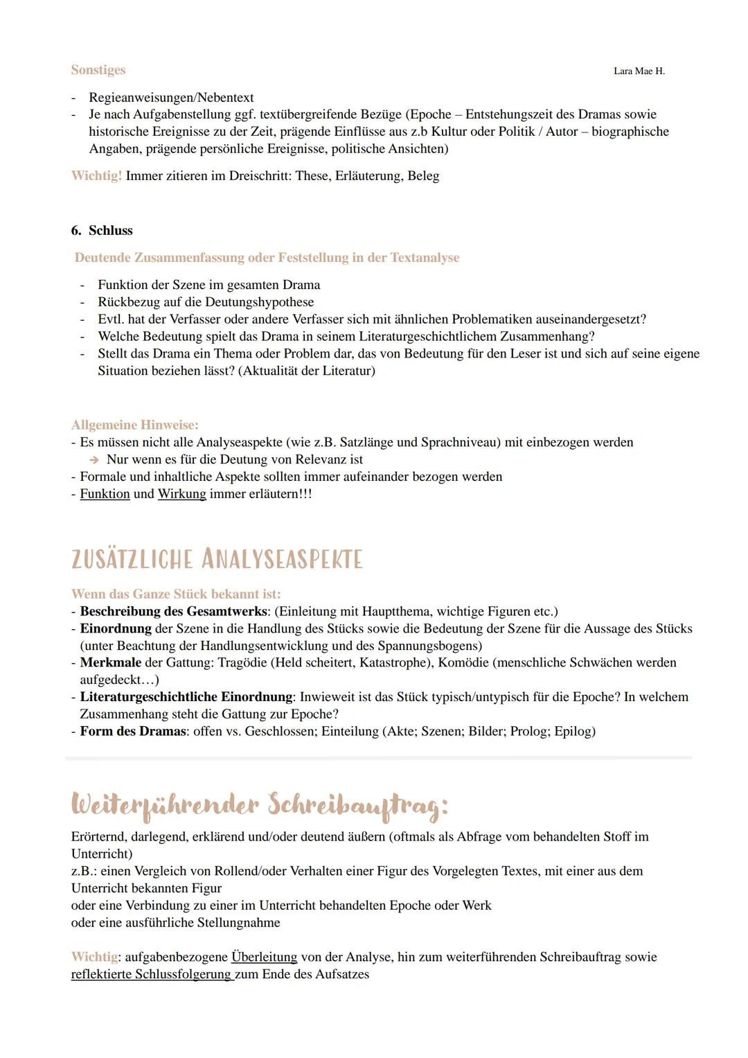 AUFGABENTYPEN DEUTSCH LK
Lyrik - Gedichtanalyse
AUFBAU; Vorbereitung:
Aufgabentyp 1. (Analyse)
Lara Mae H.
1a. Analyse eines literarischen T