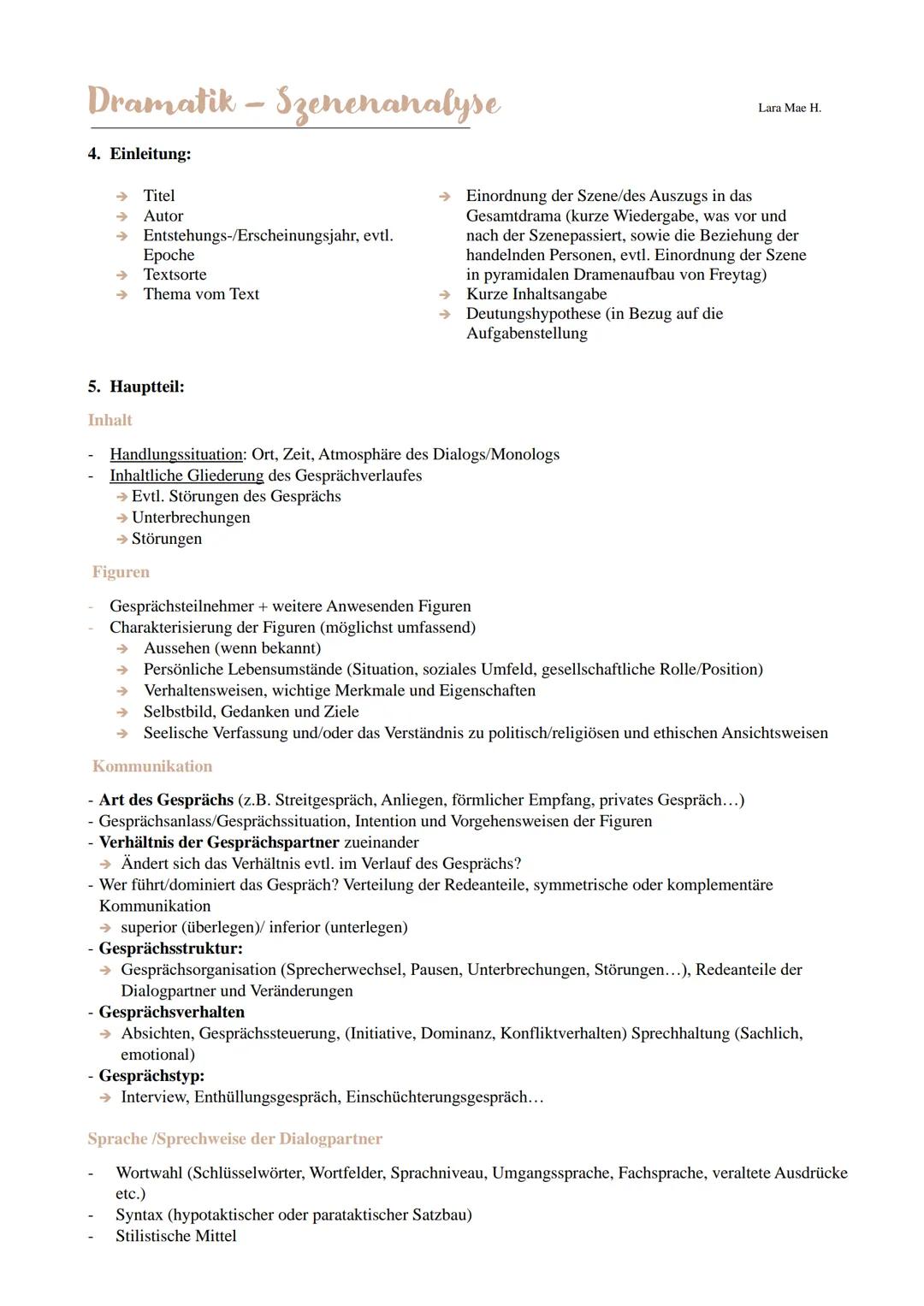 AUFGABENTYPEN DEUTSCH LK
Lyrik - Gedichtanalyse
AUFBAU; Vorbereitung:
Aufgabentyp 1. (Analyse)
Lara Mae H.
1a. Analyse eines literarischen T