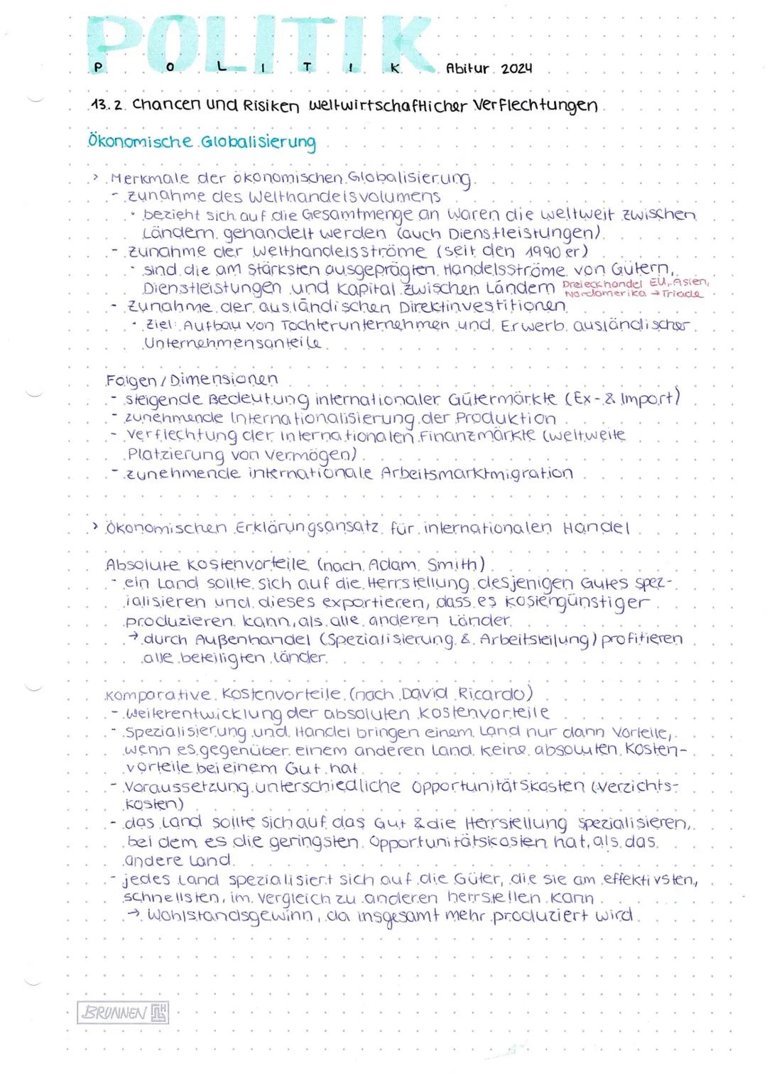 Chancen und Risikien weltwirtschaftlicher Verflechtung