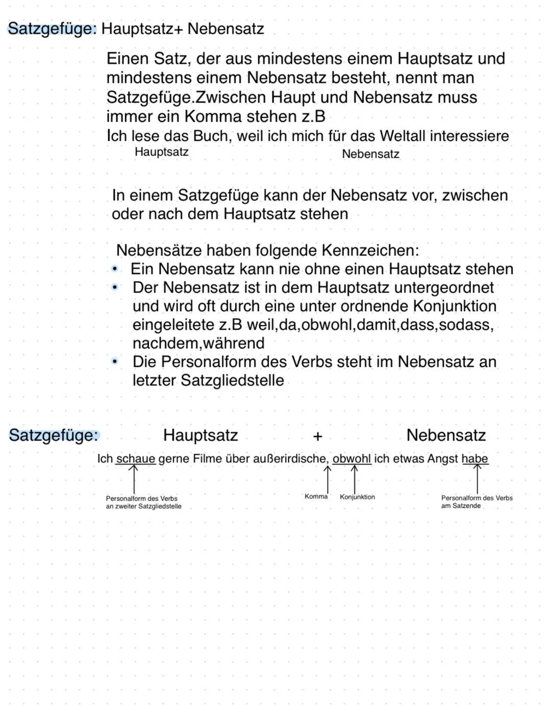 Satzreihe und Satzgefüge
Satzreihe: Hauptsatz+Hauptsatz
Ein Hauptsatz ist ein selbstständiger Satz. Er besteht aus mindestens
zwei Satzglied