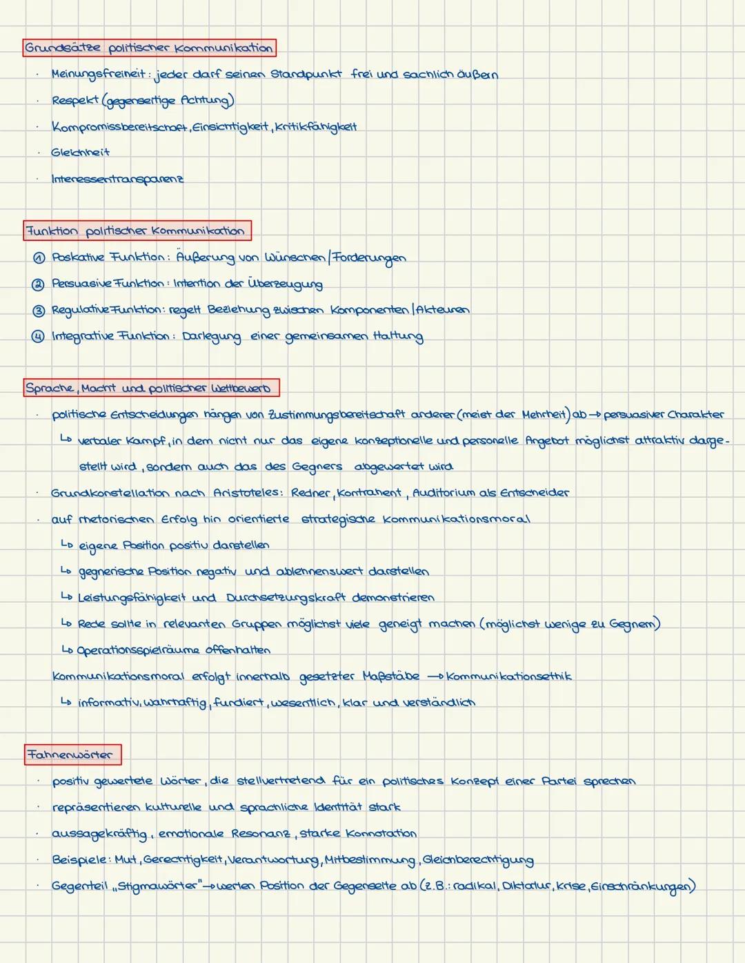 - Politiklinguistik untersucht und kritisiert (ggf.) Sprache politischer Kommunikation
- Lo 3 Teilbereiche:
- System: Kommunikation in po