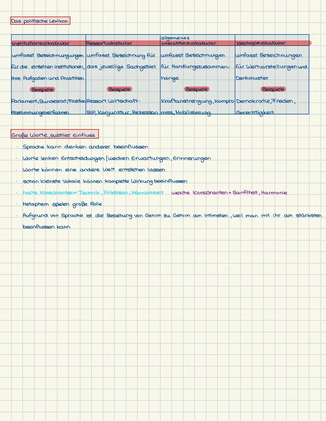 - Politiklinguistik untersucht und kritisiert (ggf.) Sprache politischer Kommunikation
- Lo 3 Teilbereiche:
- System: Kommunikation in po
